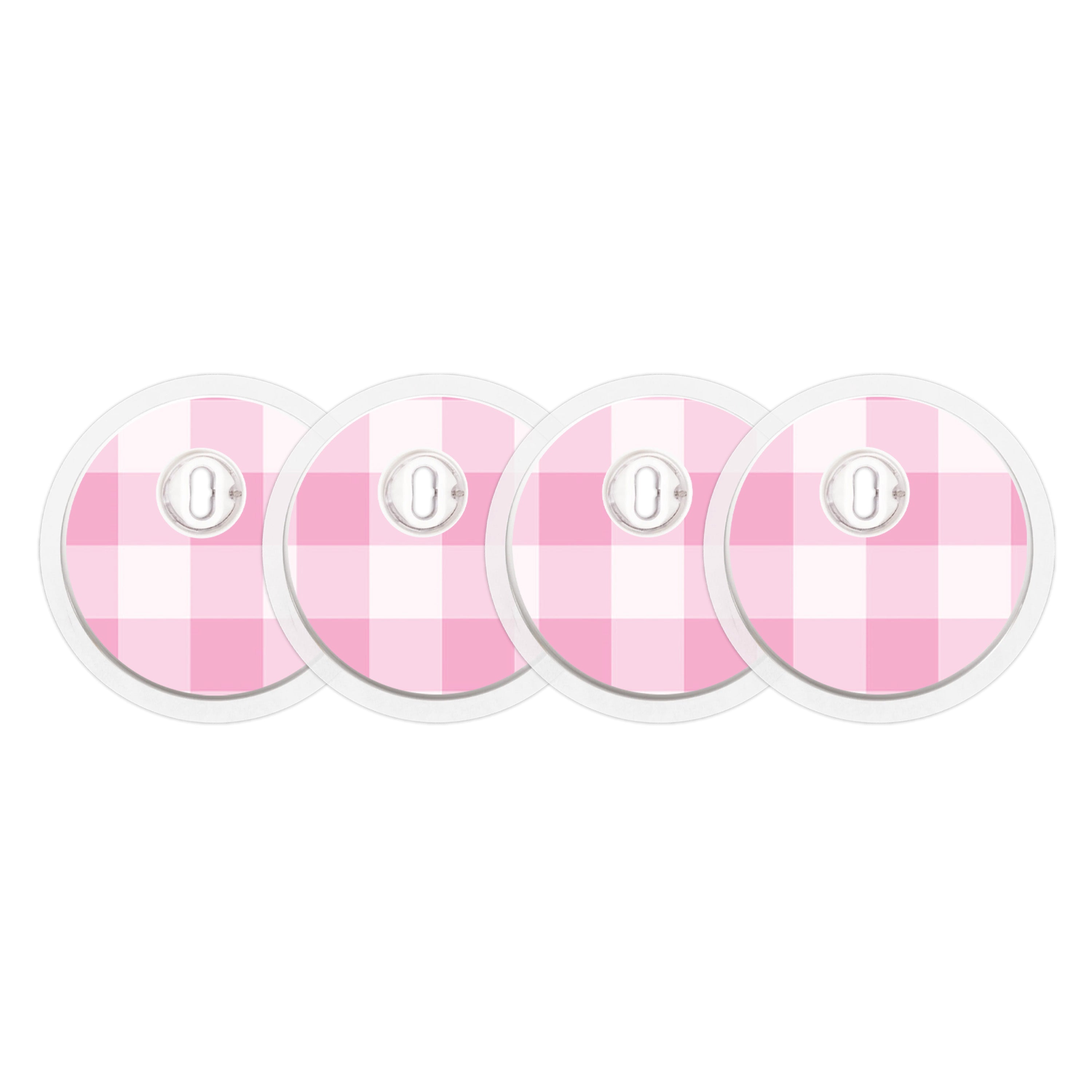 Pink Plaid Sticker Designed for the FreeStyle Libre 3 Sensor-Pump Peelz