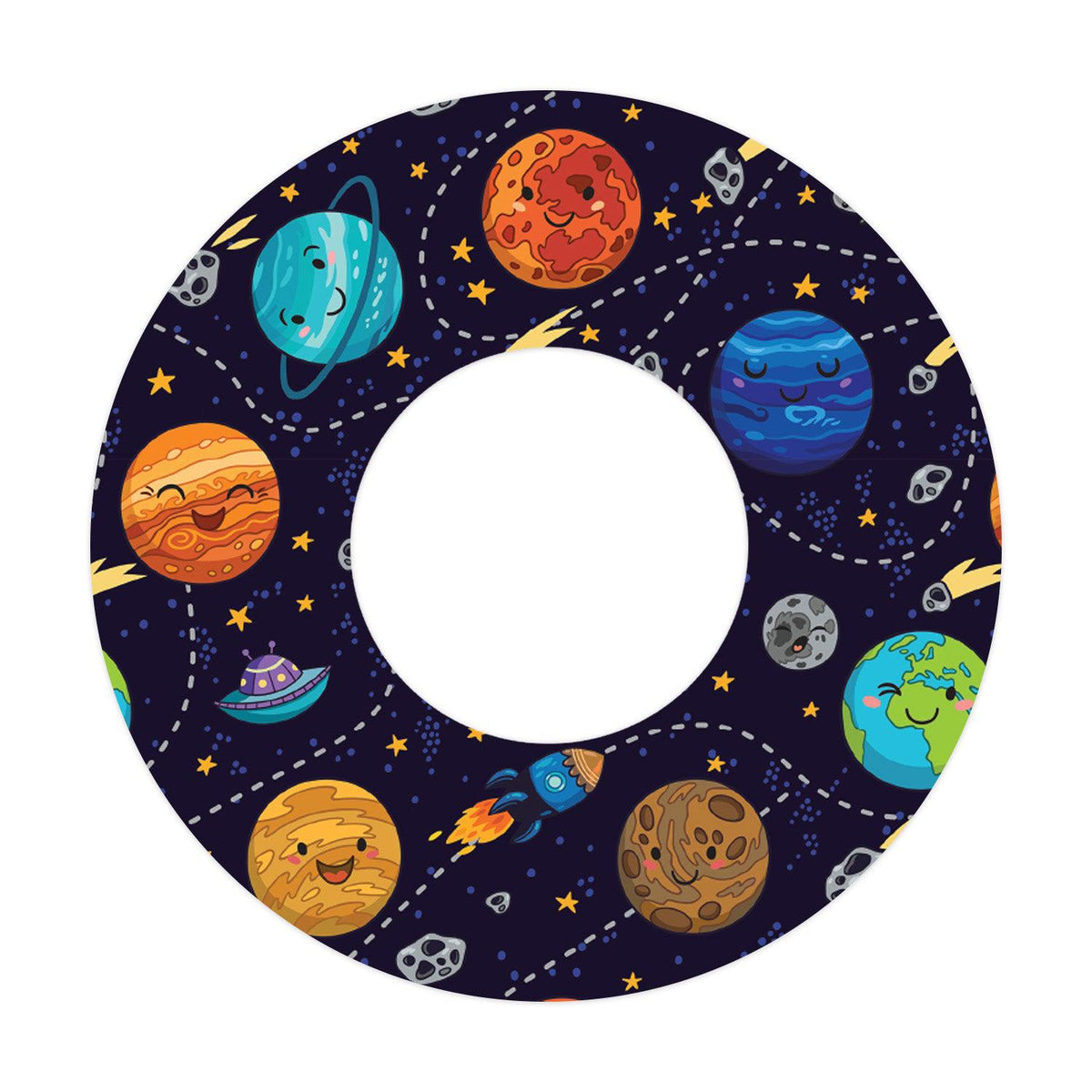 Planetary decorative round patch for other devices
