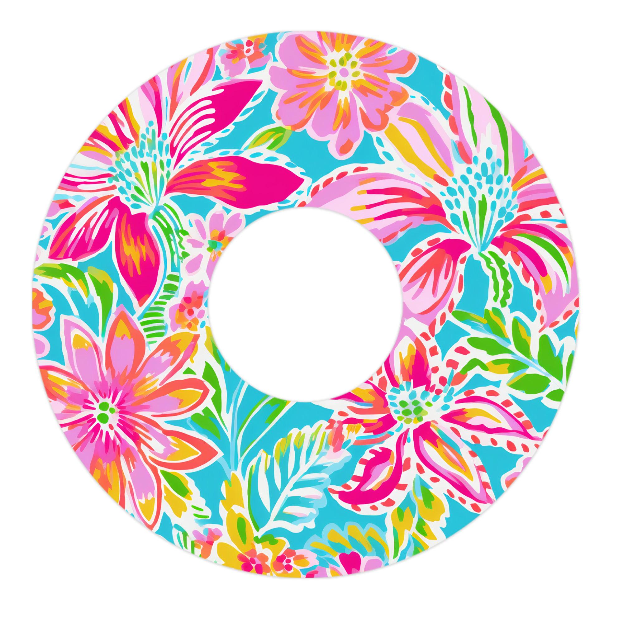 Preppy Flowers Patch Patch Tape Designed for the FreeStyle Libre 3-Pump Peelz