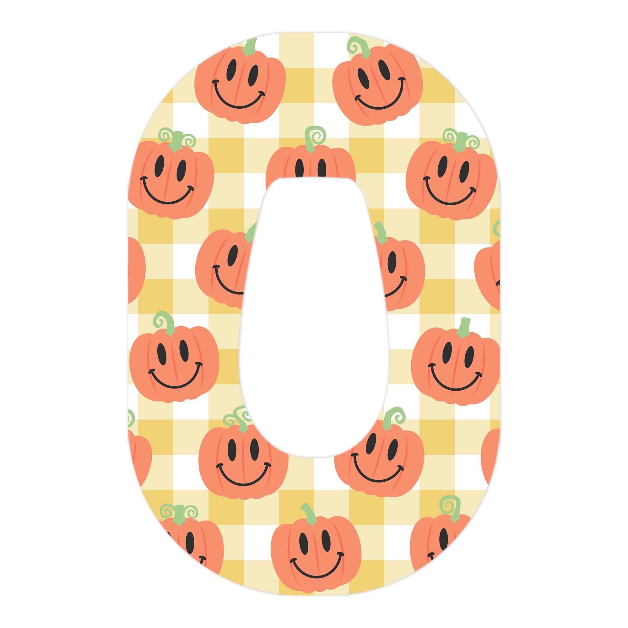 Pumpkin Smilies Patch Tape Designed for the DEXCOM G6-Pump Peelz