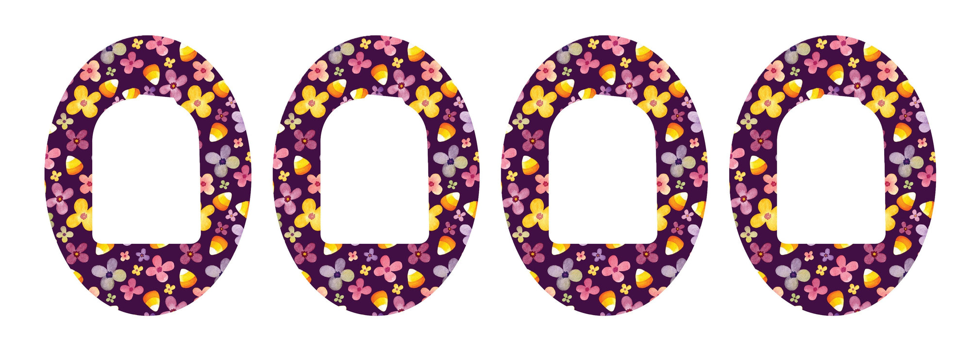 Purple Floral Patch+ Omnipod Tape 4-Pack