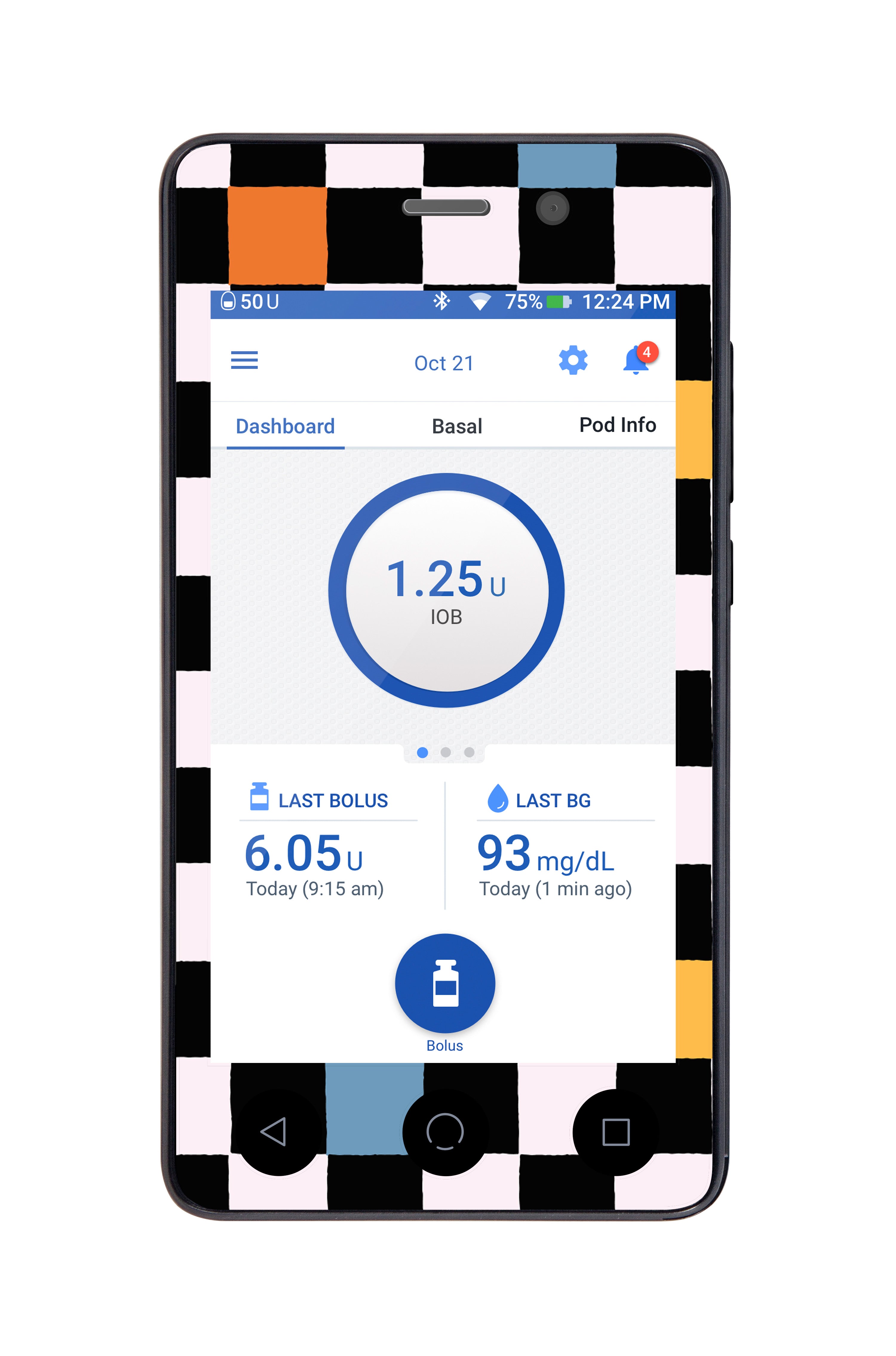 Skater Grid Omnipod DASH™-Pump Peelz