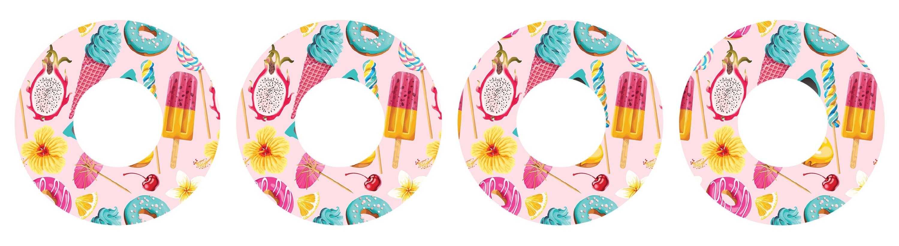 Summer Sweets Patch+ Tape Designed for the FreeStyle Libre 2 - Pump Peelz