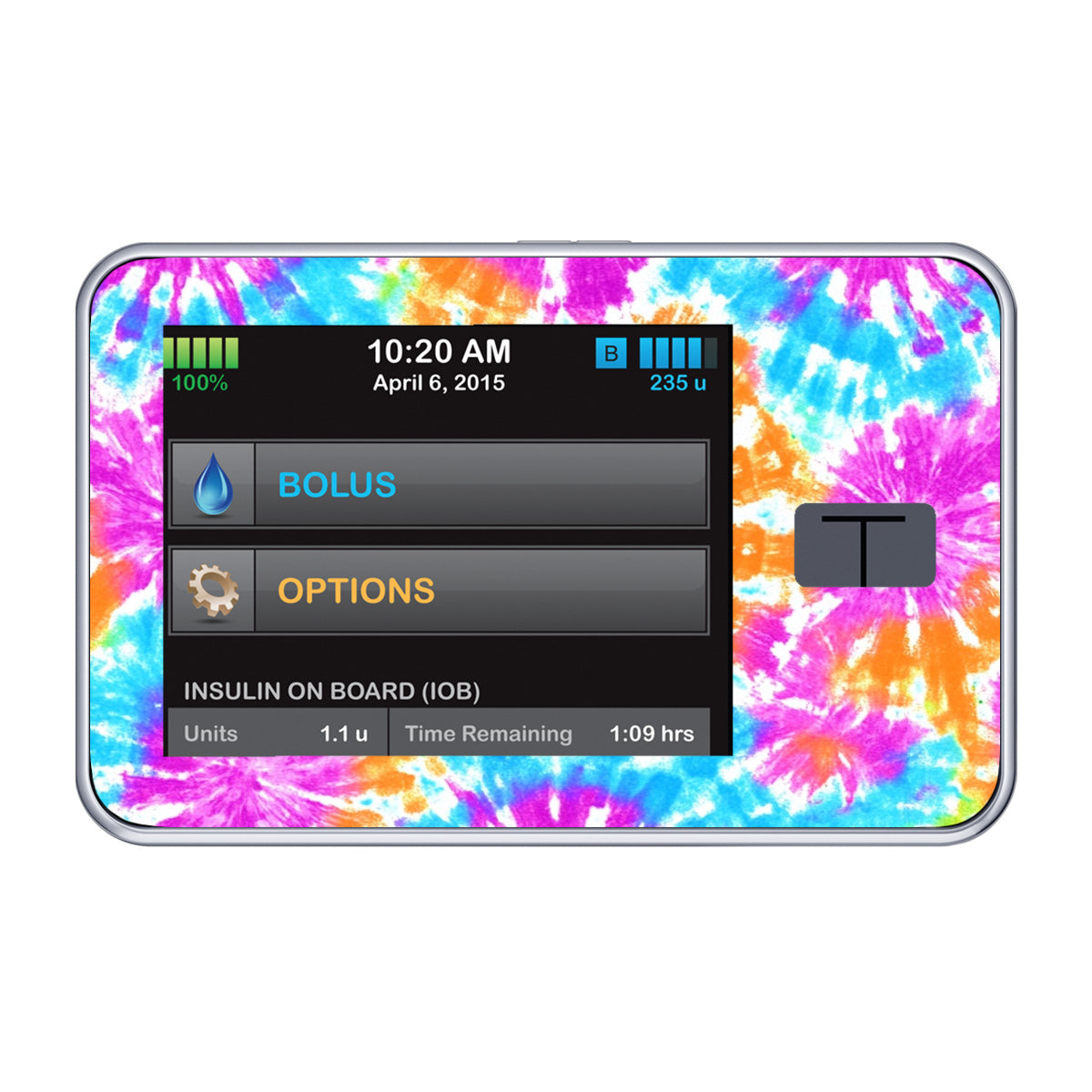 Neon Tie Dye Sticker for Tandem t:slim