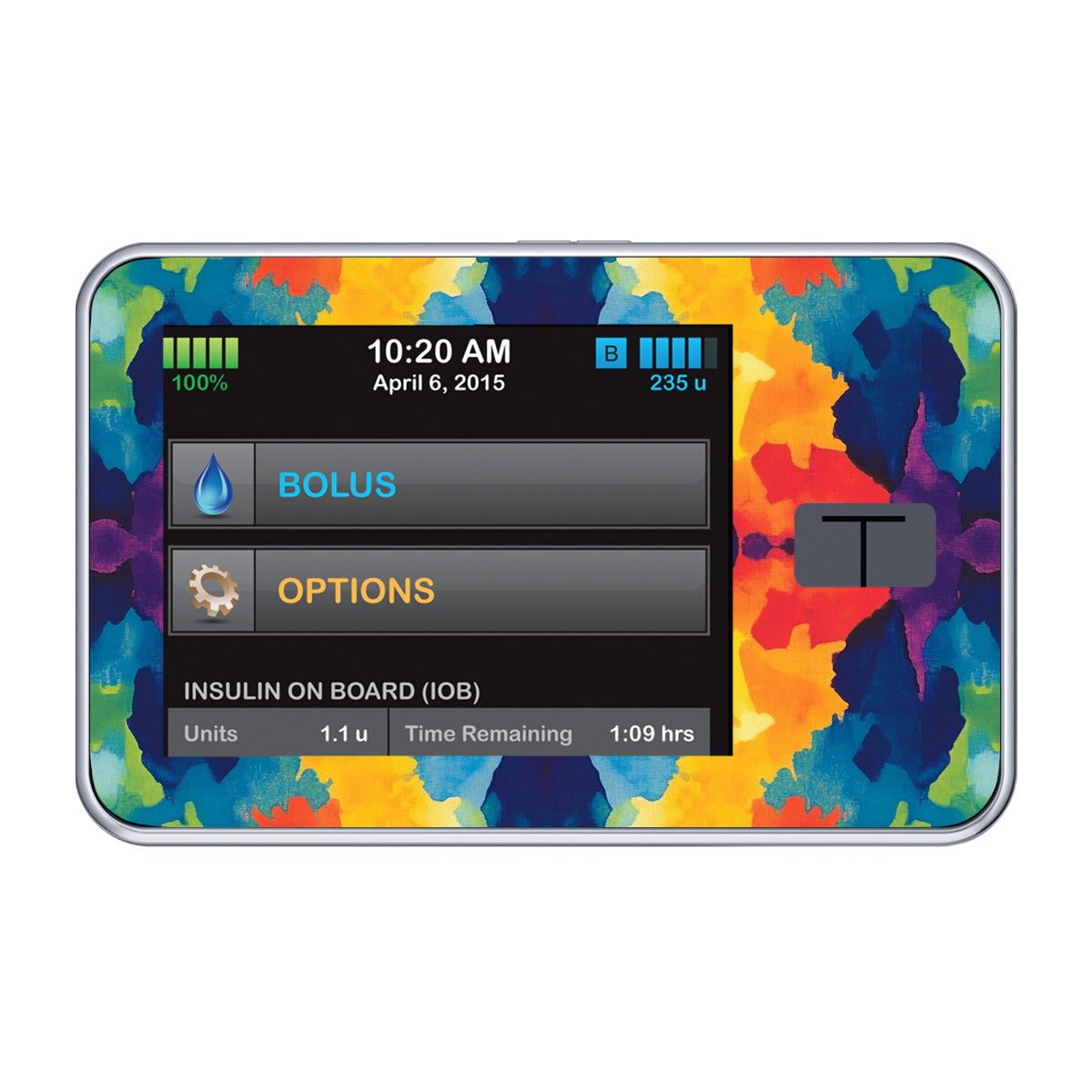 Bright Tie Dye Sticker for Tandem t:slim