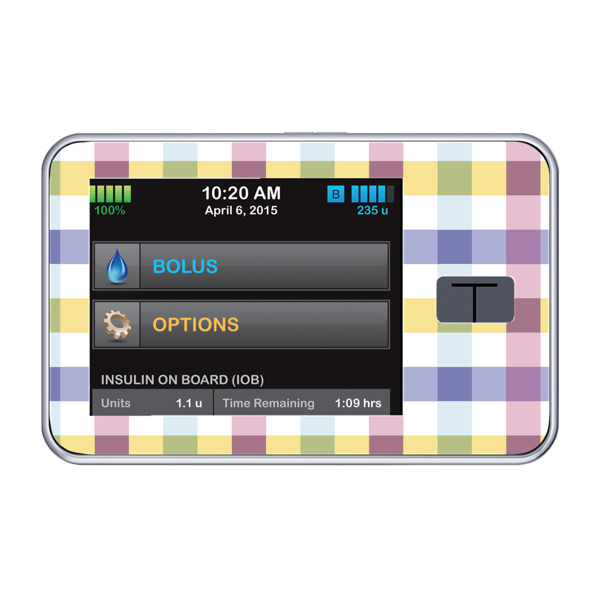 Spring Plaid Sticker for Tandem t:slim