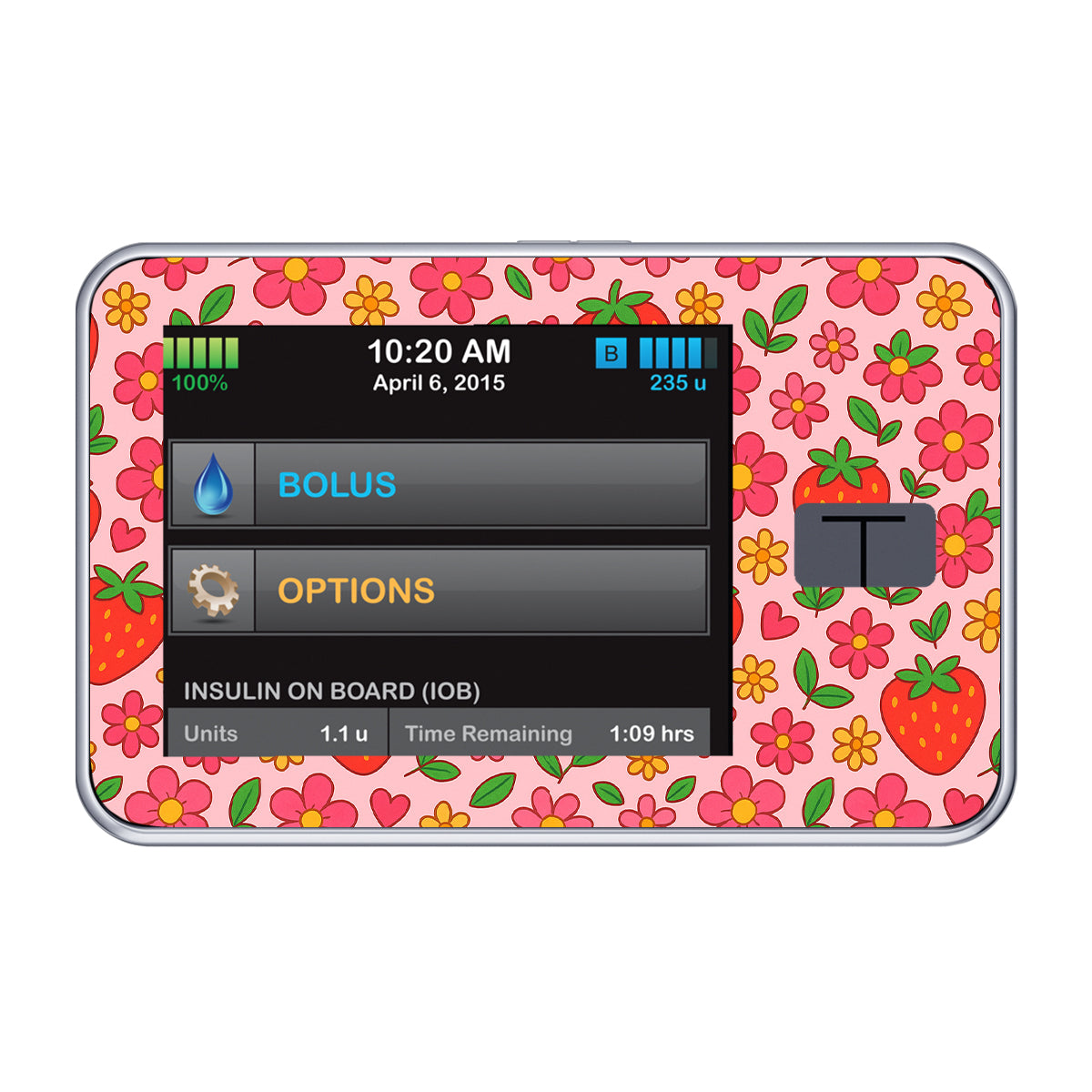 Strawberry Garden Sticker for Tandem t:slim t:slim X2 - Pump Peelz