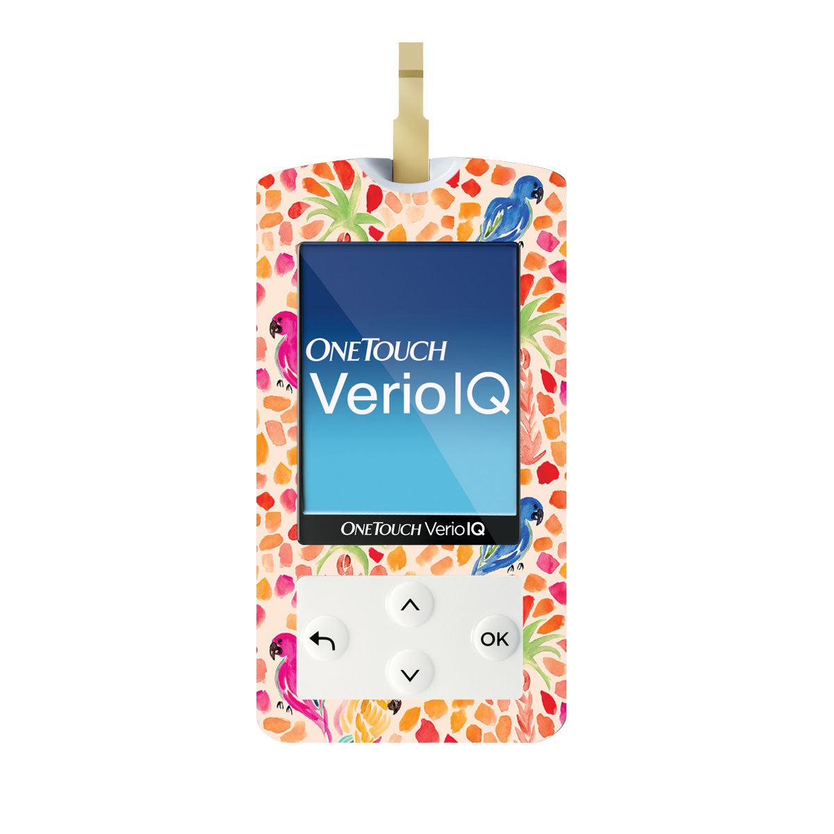 Tropical Watercolor for OneTouch Verio IQ Glucometer-Pump Peelz