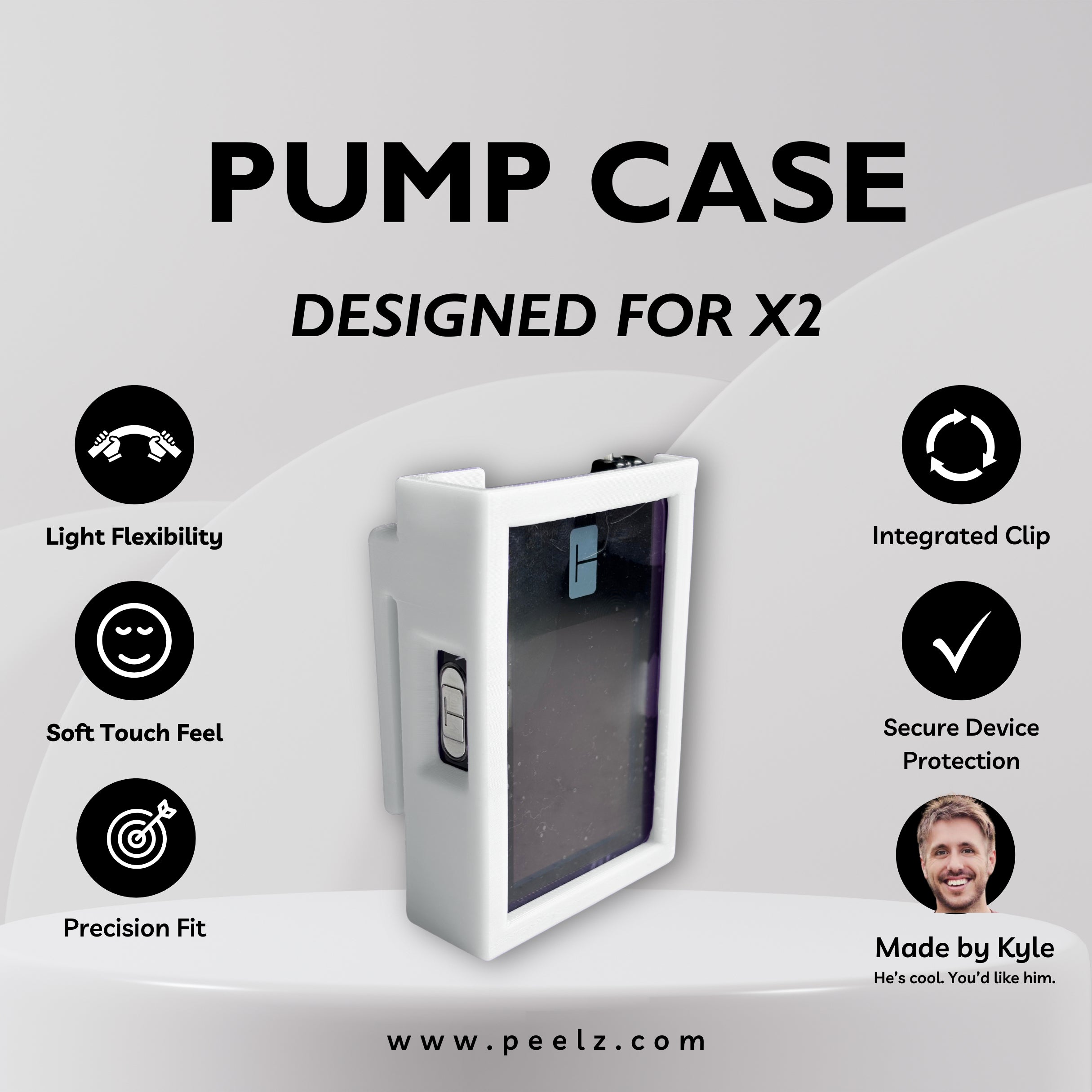 Tandem t:slim X2 Insulin Pump Case – Soft-Touch, Flexible Protection by Pump Peelz