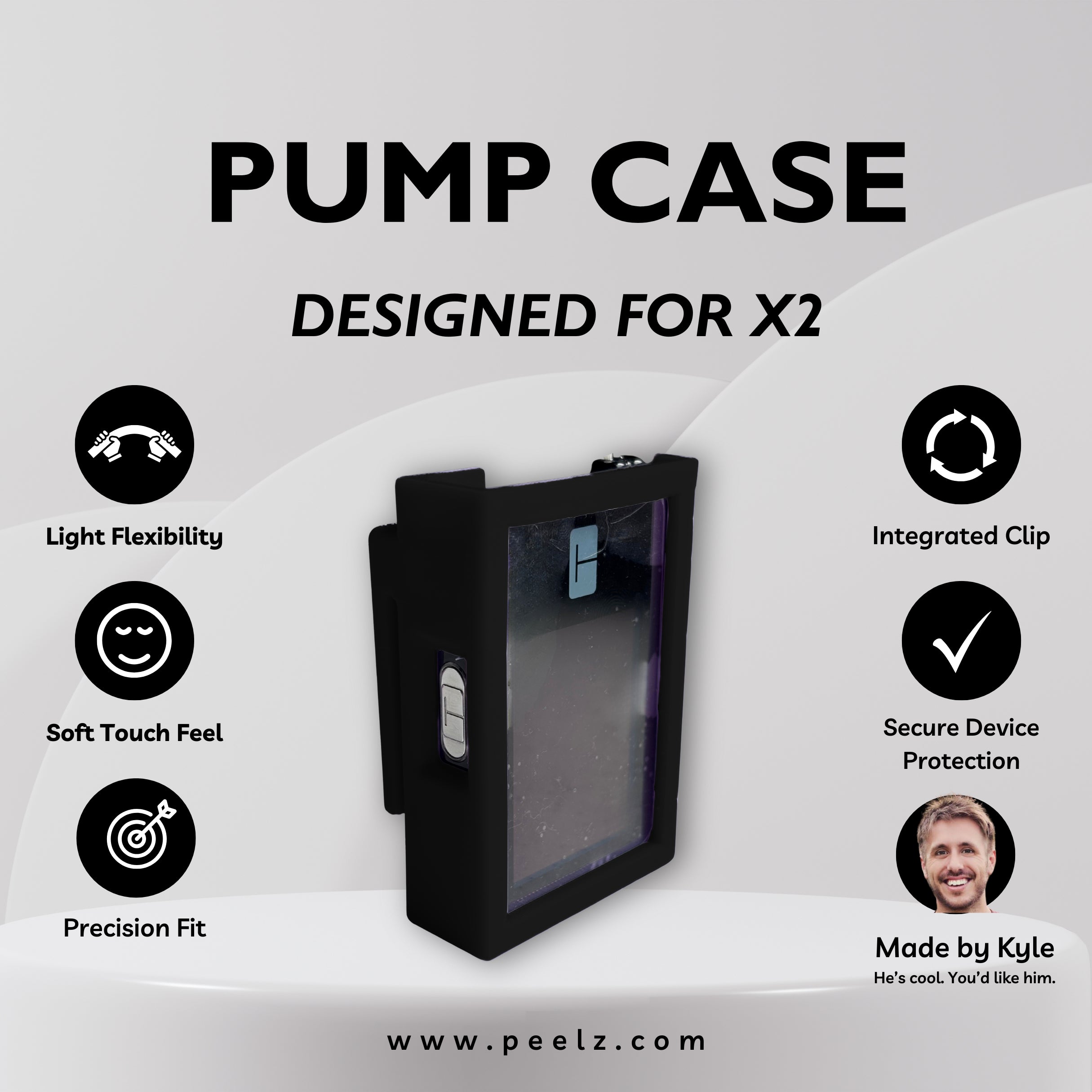 Tandem t:slim X2 Insulin Pump Case – Soft-Touch, Flexible Protection by Pump Peelz