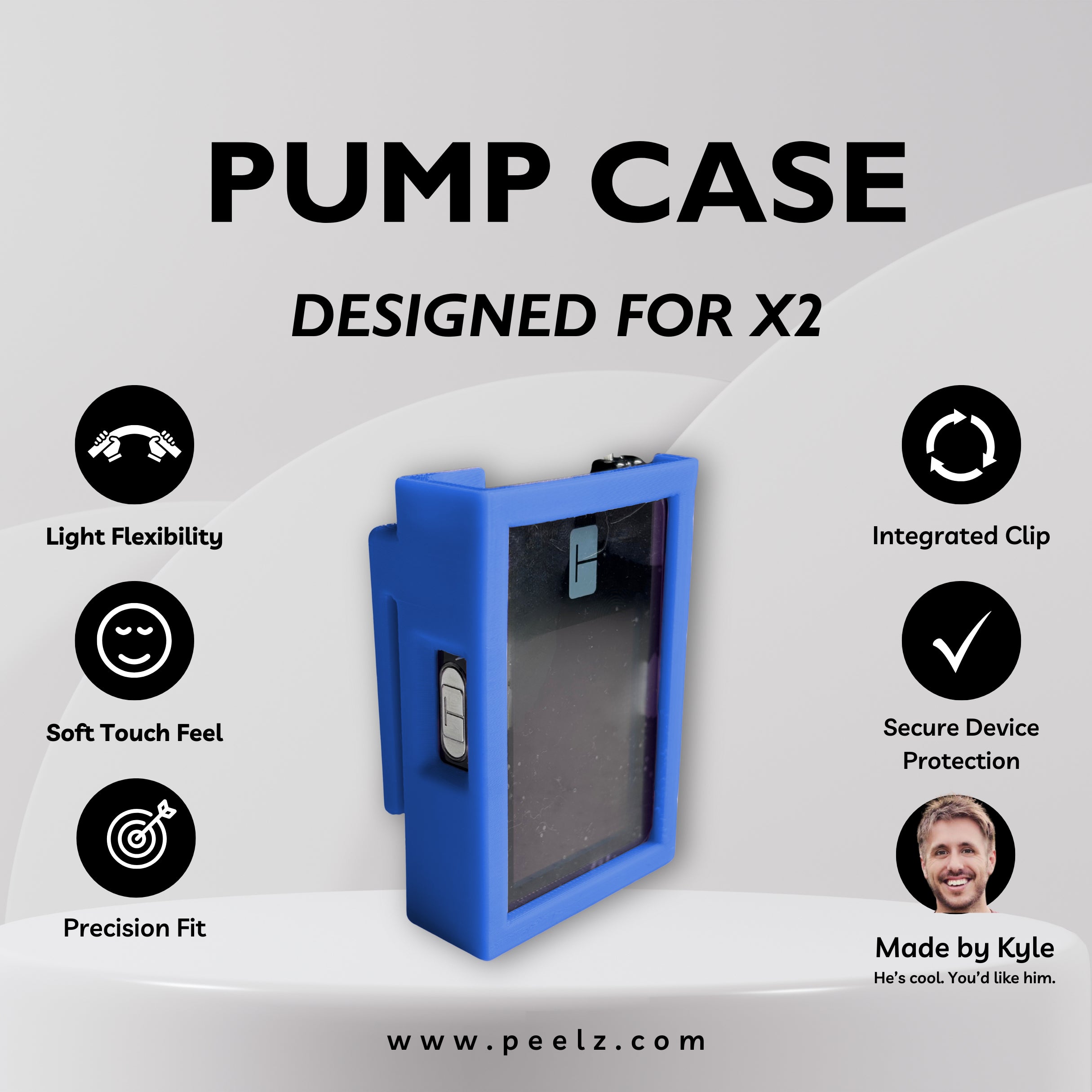 Tandem t:slim X2 Insulin Pump Case – Soft-Touch, Flexible Protection by Pump Peelz