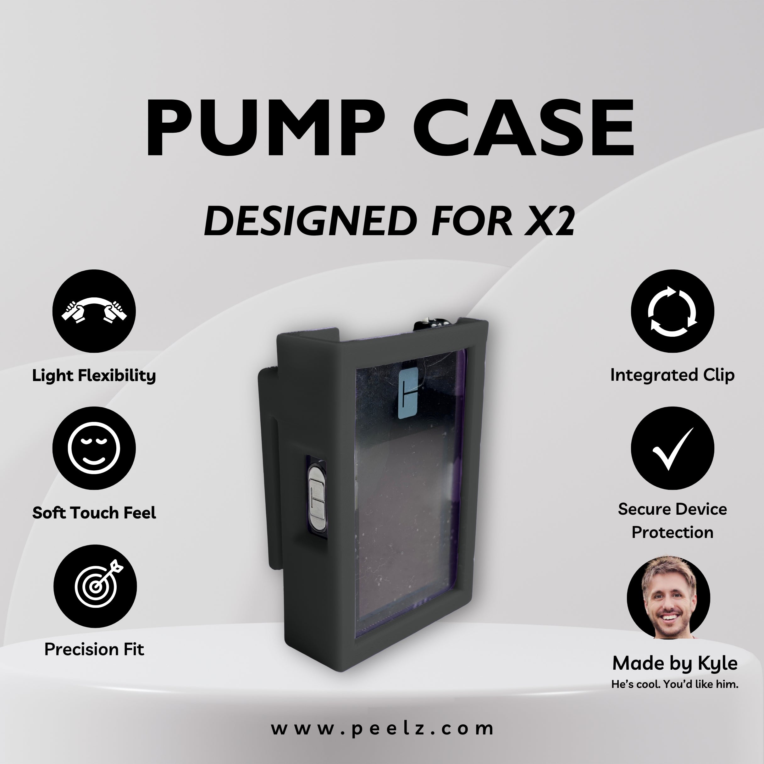 Tandem t:slim X2 Insulin Pump Case – Soft-Touch, Flexible Protection by Pump Peelz