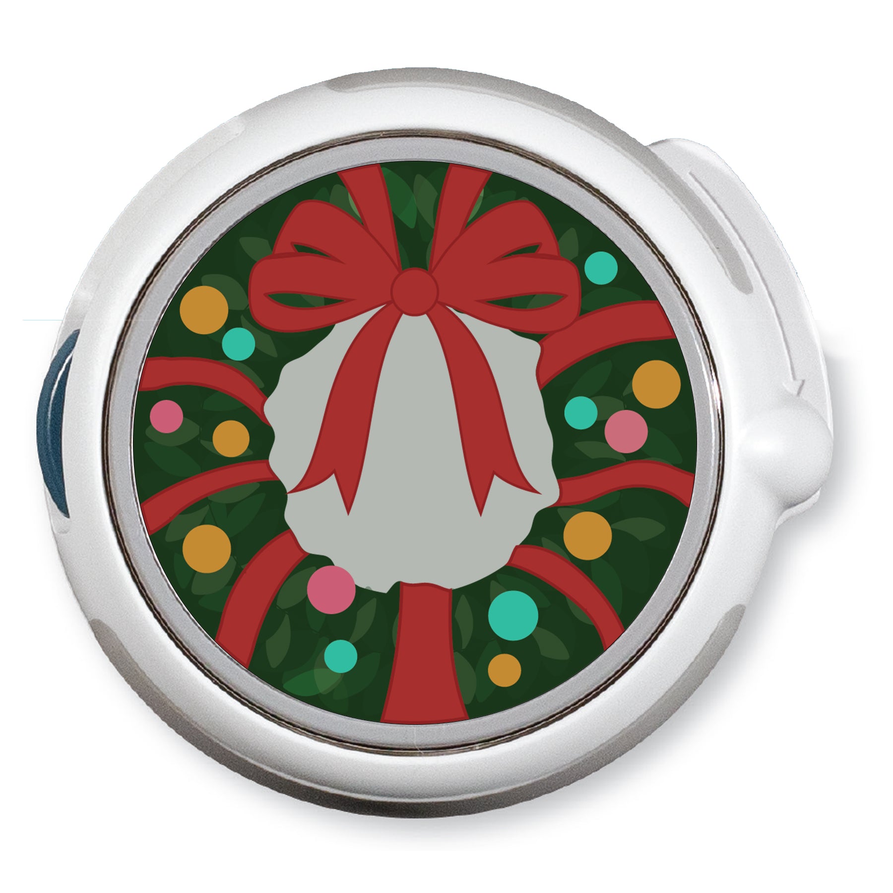 CF Holiday Wreath twiist™ Automated Insulin Delivery System Stickers - Pump Peelz