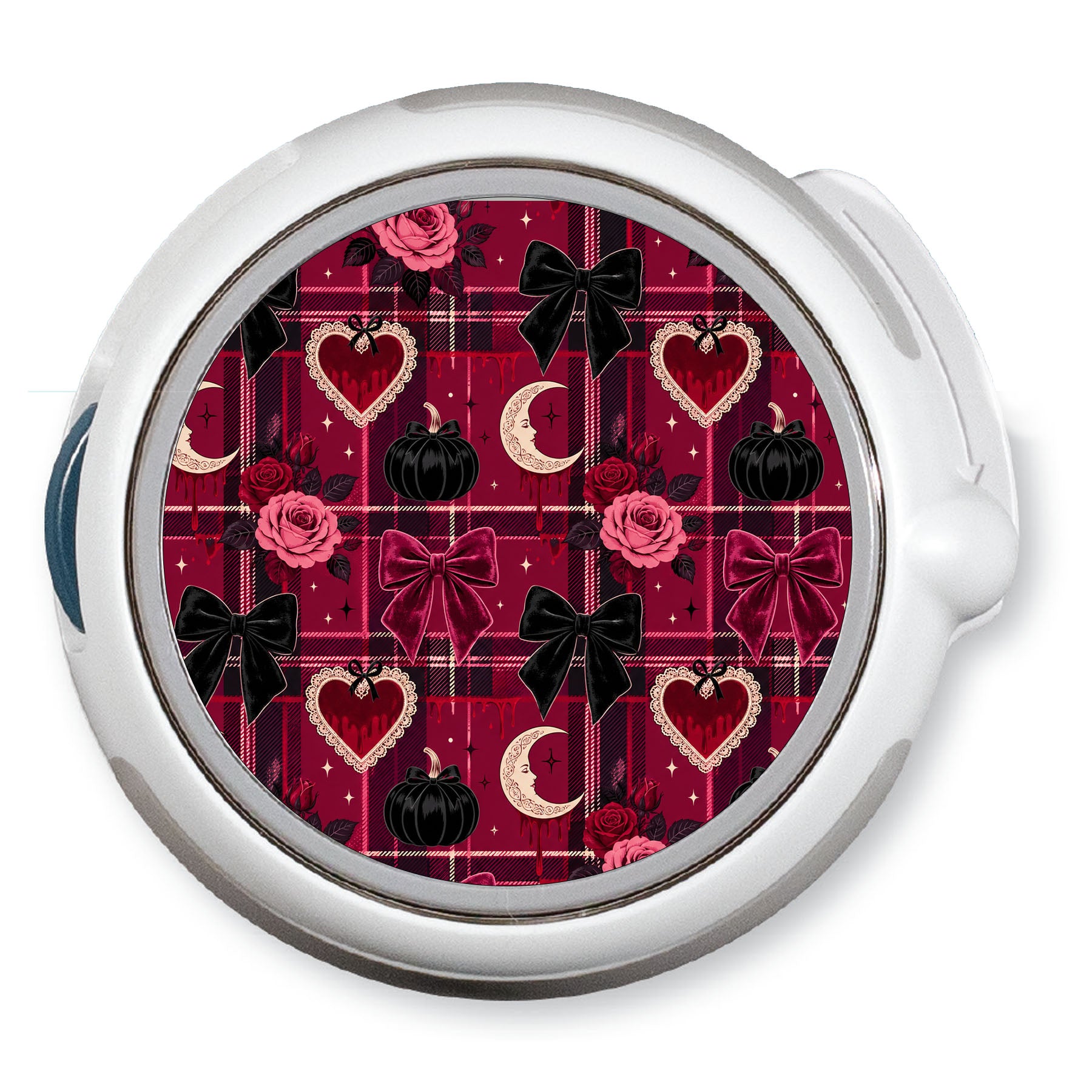 Gothic Sweetheart Plaid twiist™ Automated Insulin Delivery System Stickers - Pump Peelz