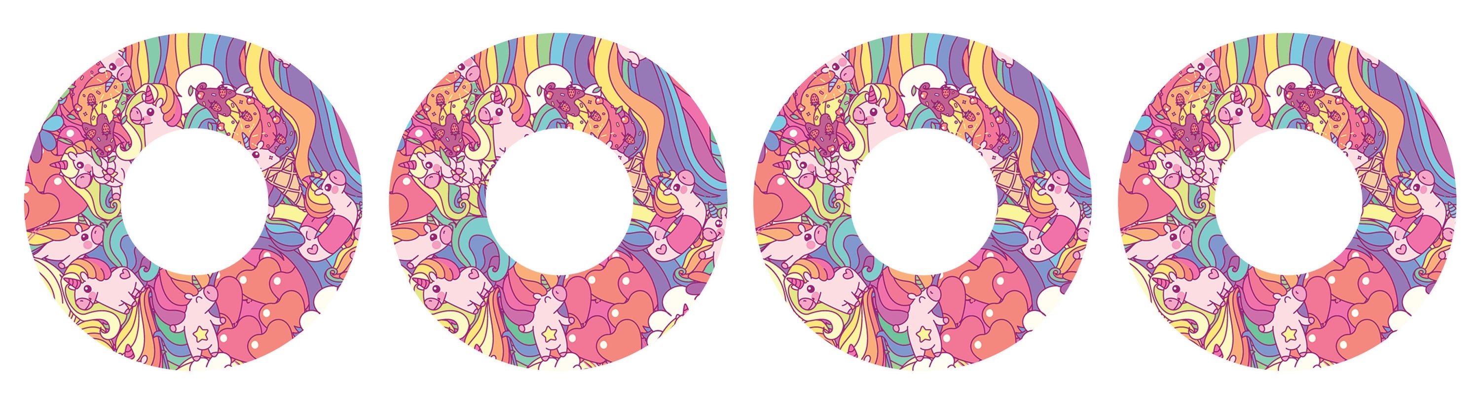 Unicorn Swirls Patch+ Tape Designed for the FreeStyle Libre 2 - Pump Peelz