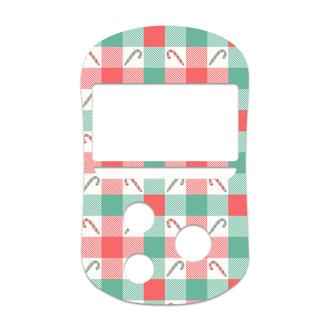 Peppermint Plaid OneTouch Verio Flex Glucometer Sticker - Pump Peelz