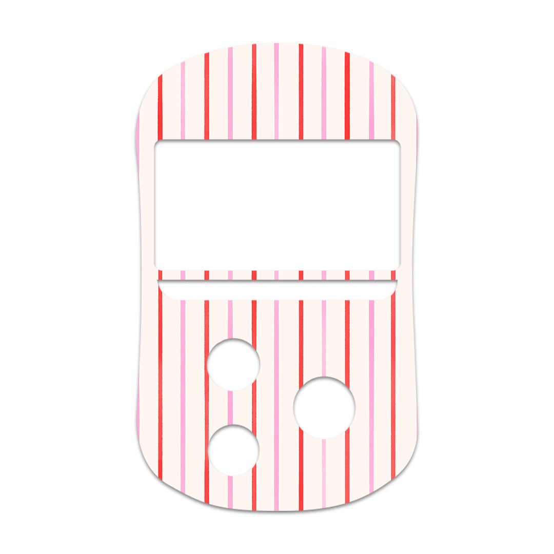 Peppermint Stripes OneTouch Verio Flex Glucometer Sticker - Pump Peelz