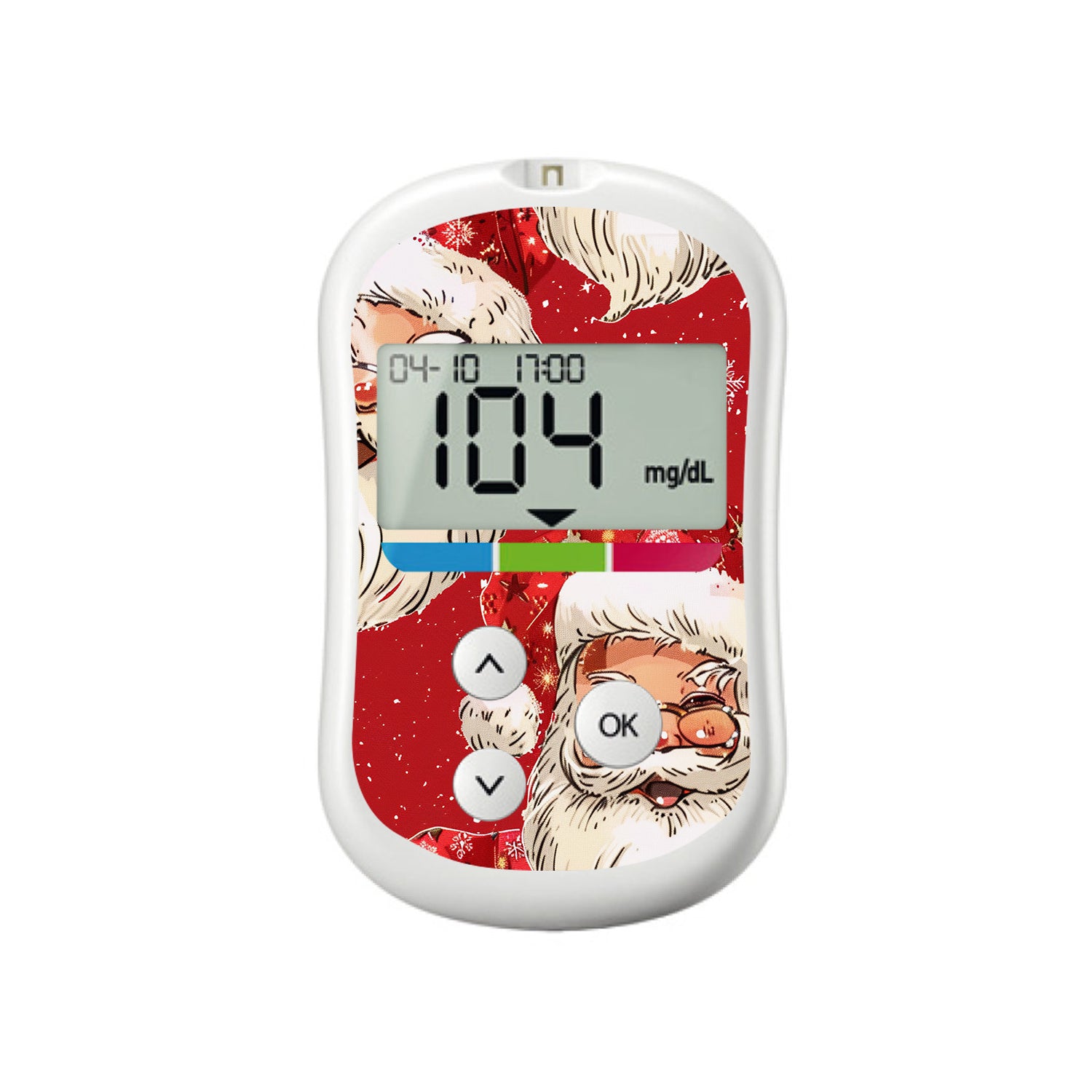 Jolly Old Saint Nick OneTouch Verio Flex Glucometer Sticker - Pump Peelz