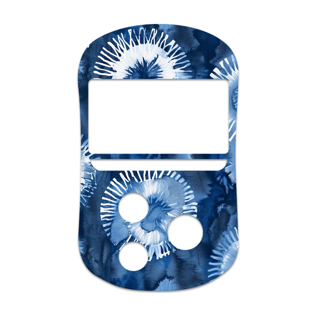 Monochrome Blue Tie Dye for OneTouch Verio Flex Glucometer