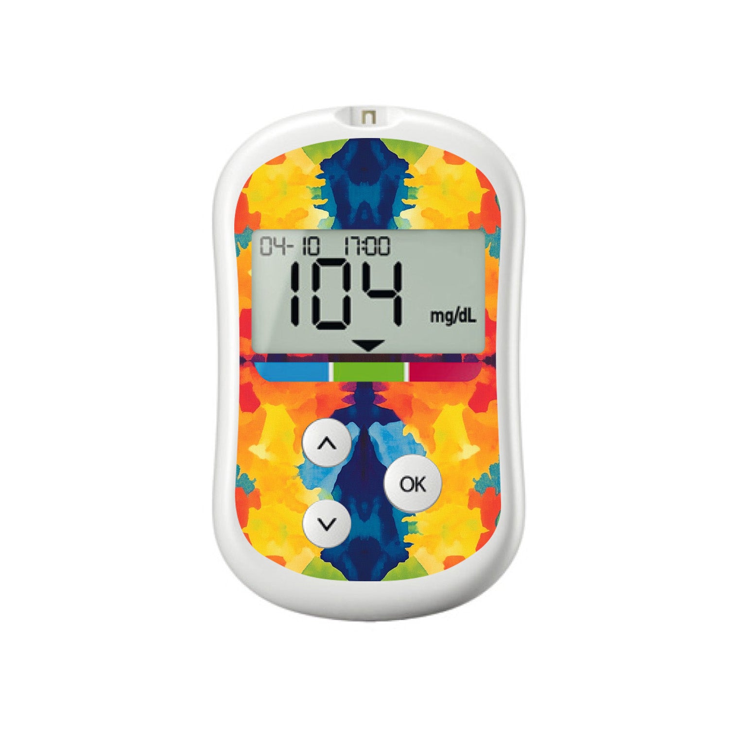 Bright Tie Dye OneTouch Verio Flex Glucometer