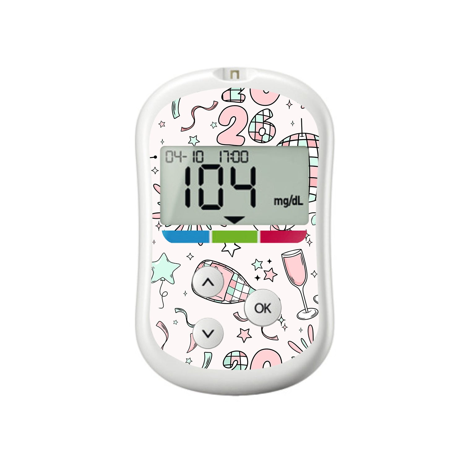 Cheers to '26 OneTouch Verio Flex Glucometer Sticker - Pump Peelz