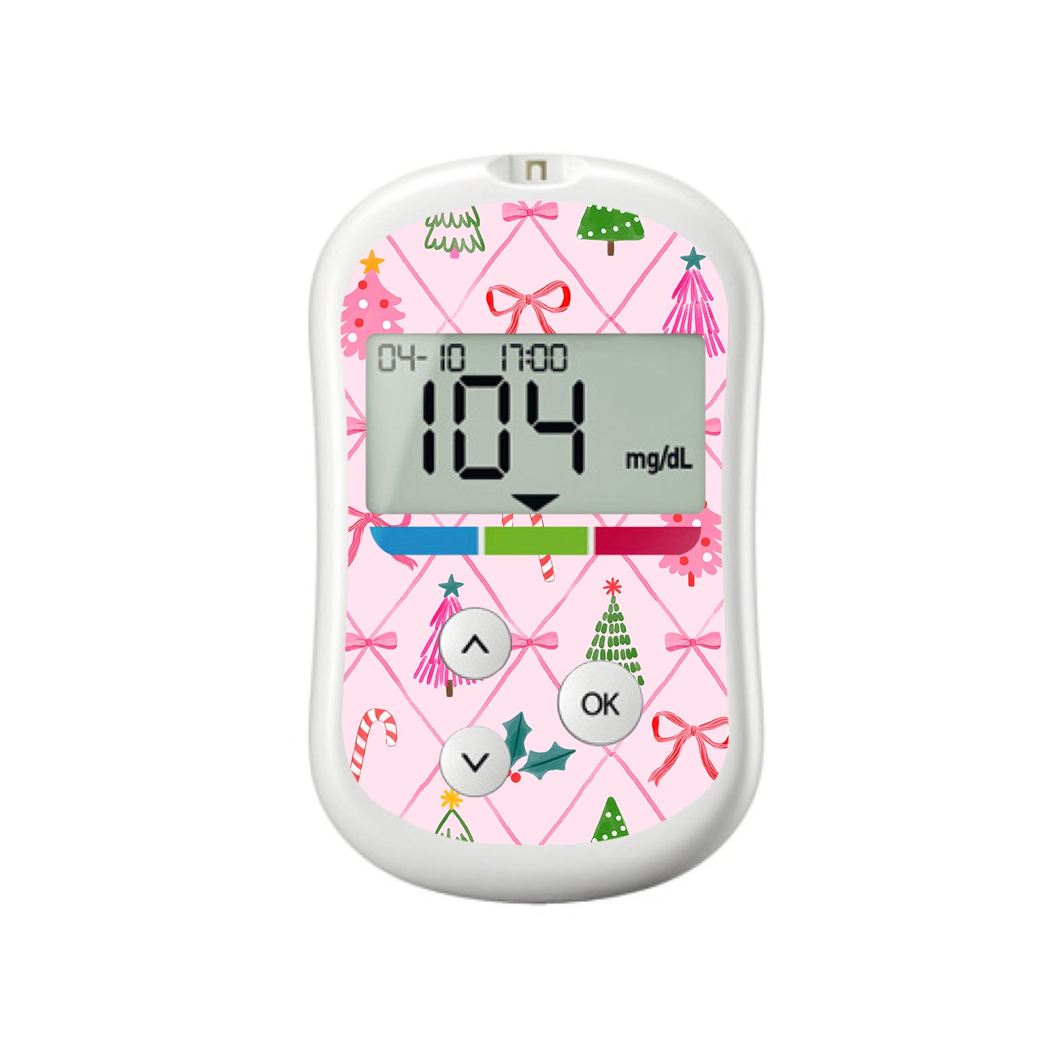 Coquette Christmas OneTouch Verio Flex Glucometer Sticker - Pump Peelz