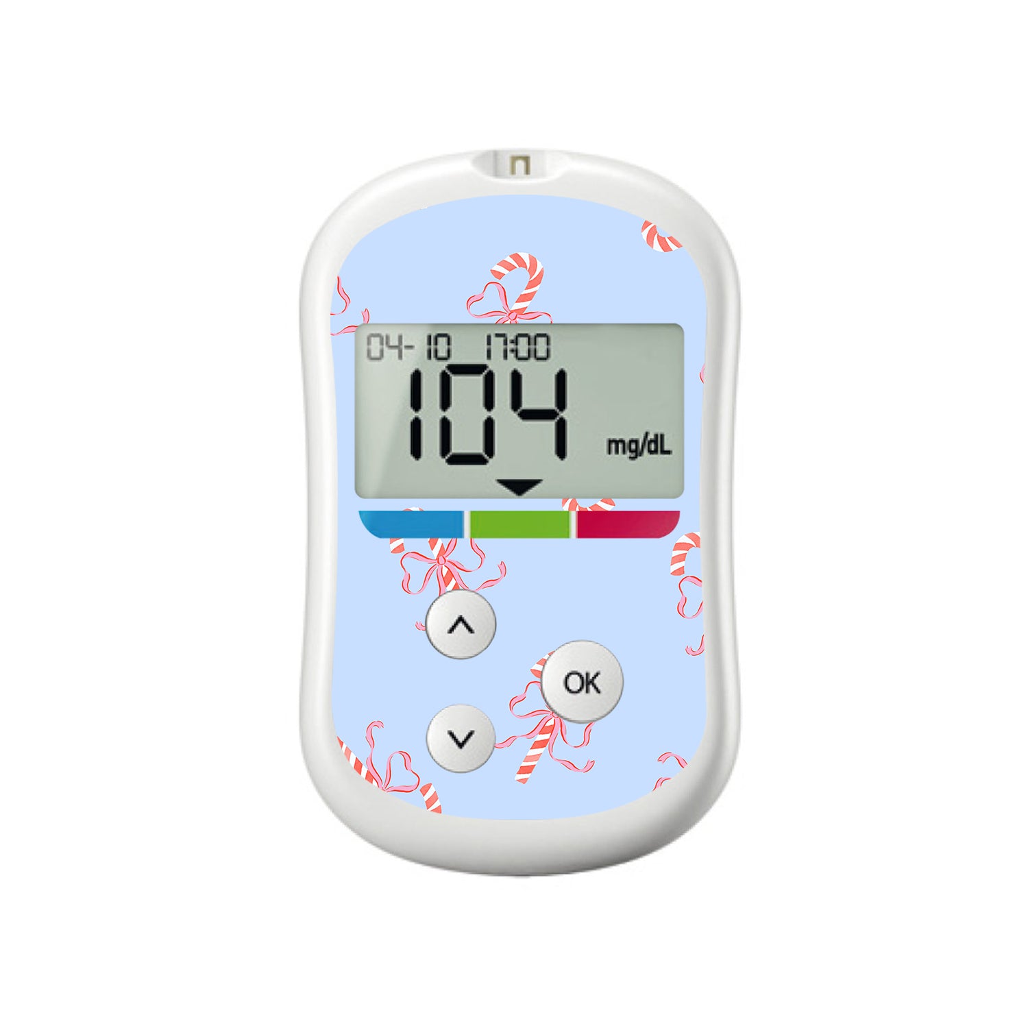 Candy Cane Lane OneTouch Verio Flex Glucometer Sticker - Pump Peelz