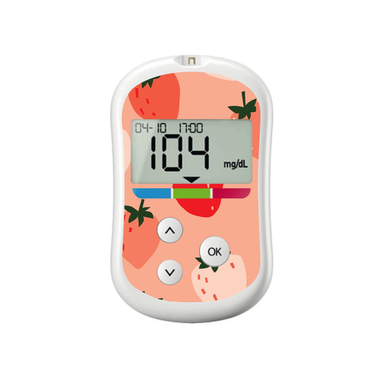 Strawberry Sweet OneTouch Verio Flex Glucometer Sticker - Pump Peelz