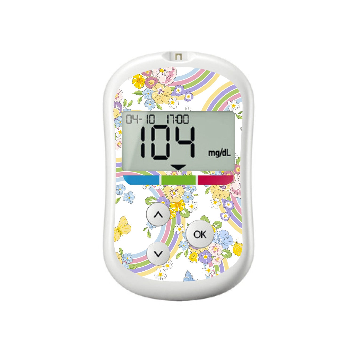 Rainbow Blooms for OneTouch Verio Flex Glucometer
