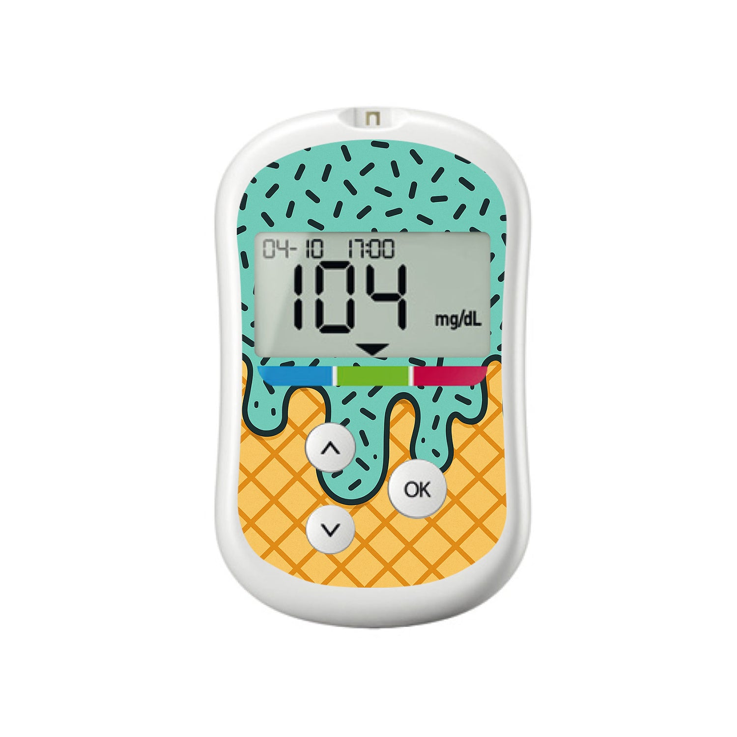 Ice Cream Social OneTouch Verio Flex Glucometer Sticker - Pump Peelz