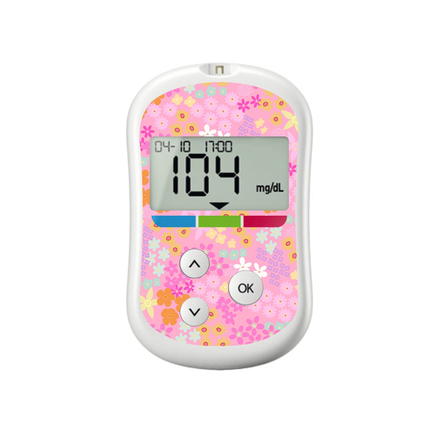 Pink Petals OneTouch Verio Flex Glucometer Sticker - Pump Peelz