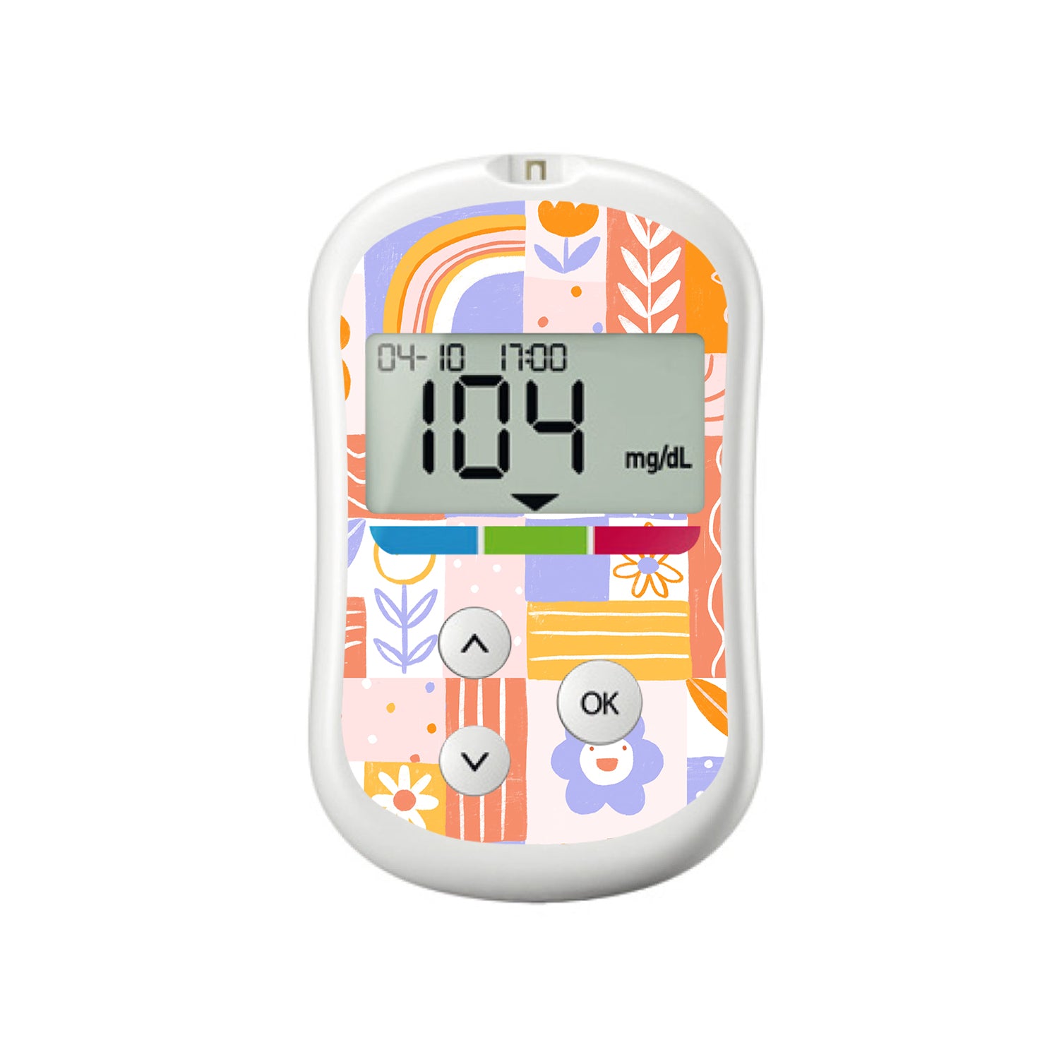 Wildflower Doodle OneTouch Verio Flex Glucometer Sticker - Pump Peelz