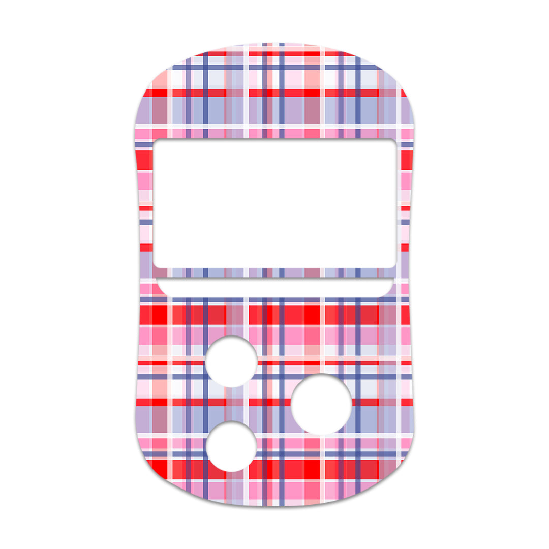 Party Plaid OneTouch Verio Flex Glucometer Sticker - Pump Peelz