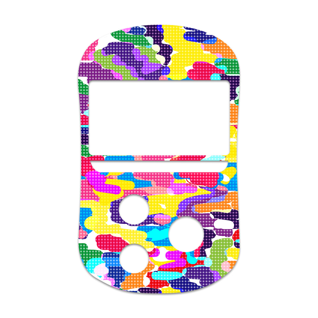 Pixel Splash Camo OneTouch Verio Flex Glucometer Sticker - Pump Peelz