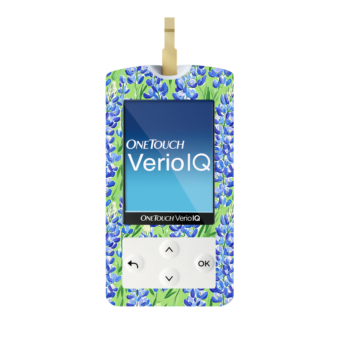 Blue Blooms for OneTouch Verio IQ Glucometer