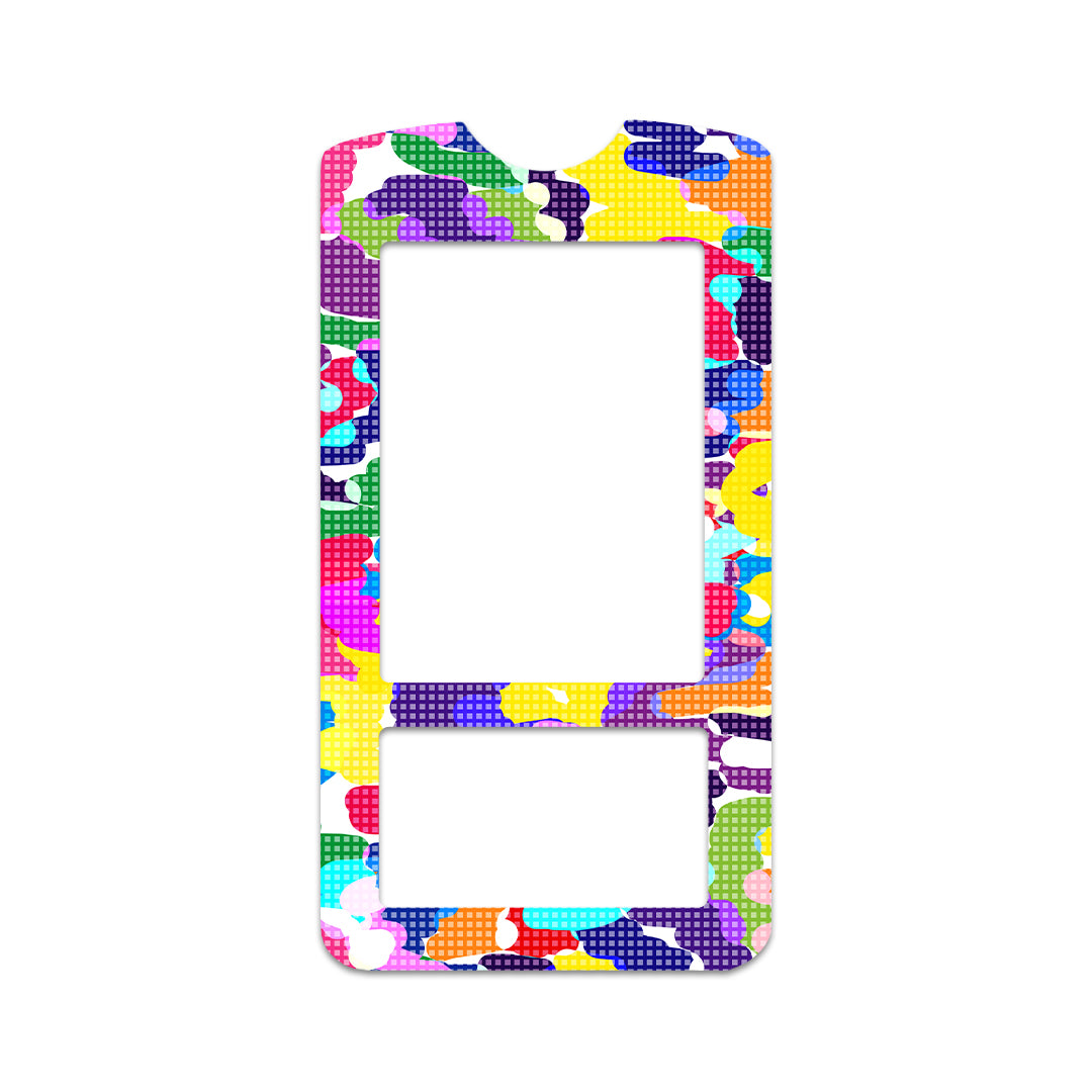 Pixel Splash Camo OneTouch Verio IQ Glucometer Sticker - Pump Peelz