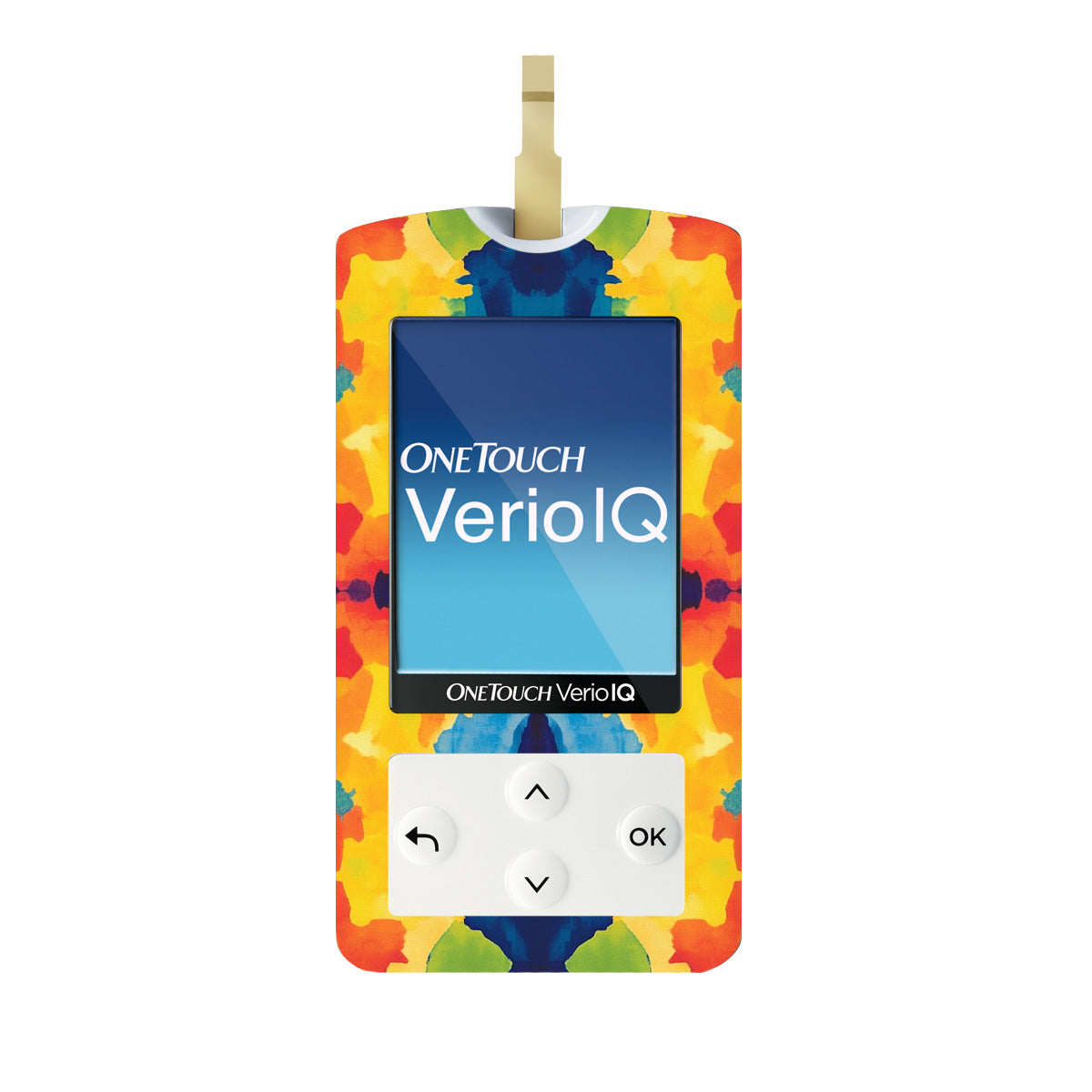 Bright Tie Dye OneTouch Verio IQ Glucometer