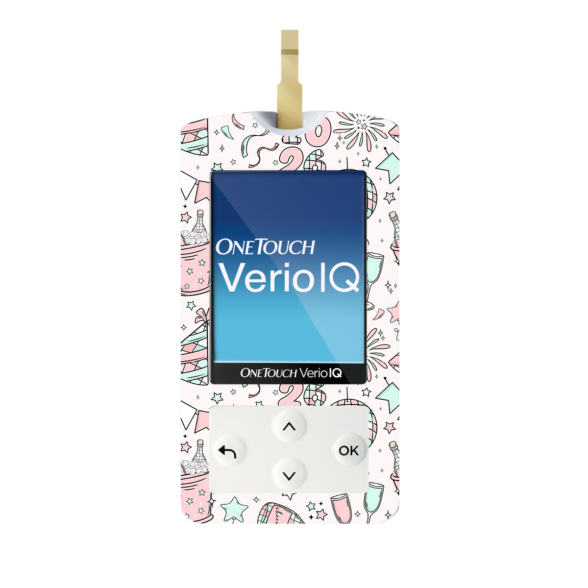 Cheers to '26 OneTouch Verio IQ Glucometer Sticker - Pump Peelz