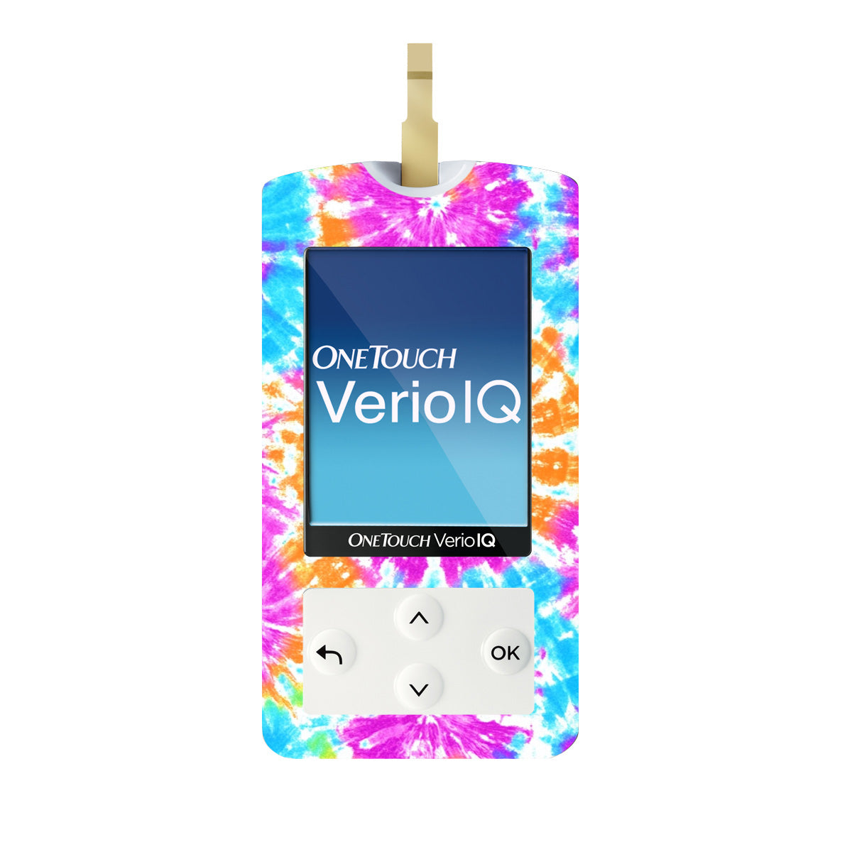 Neon Tie Dye for OneTouch Verio IQ Glucometer