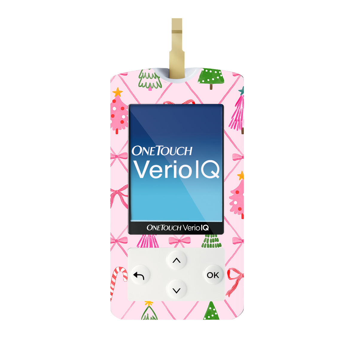 Coquette Christmas OneTouch Verio IQ Glucometer Sticker - Pump Peelz