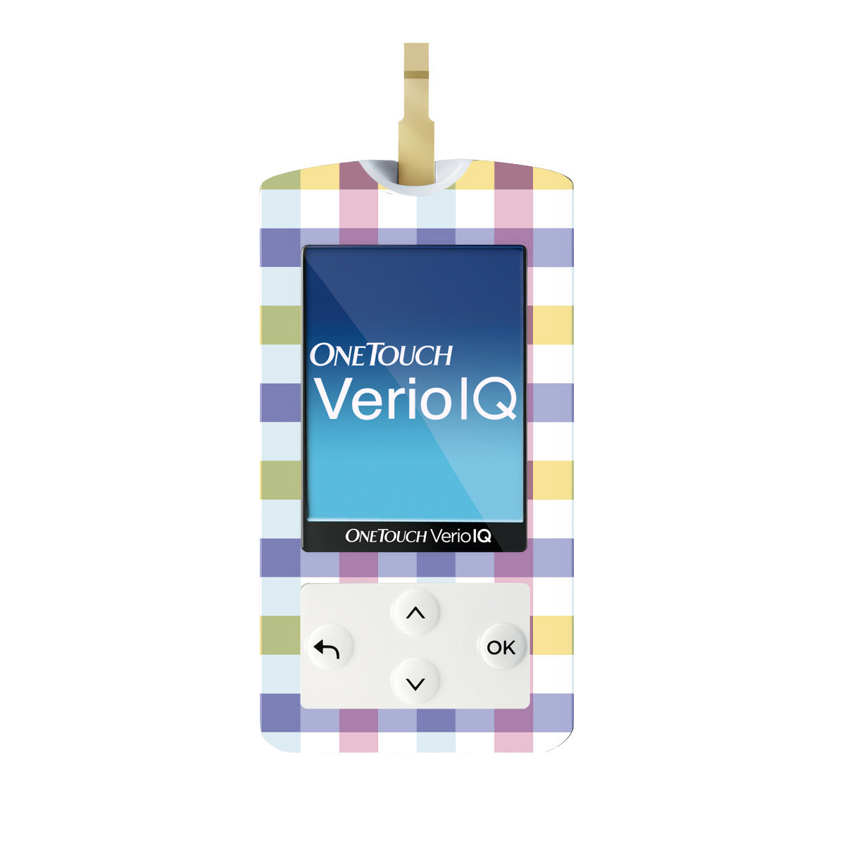 Spring Plaid for OneTouch Verio IQ Glucometer