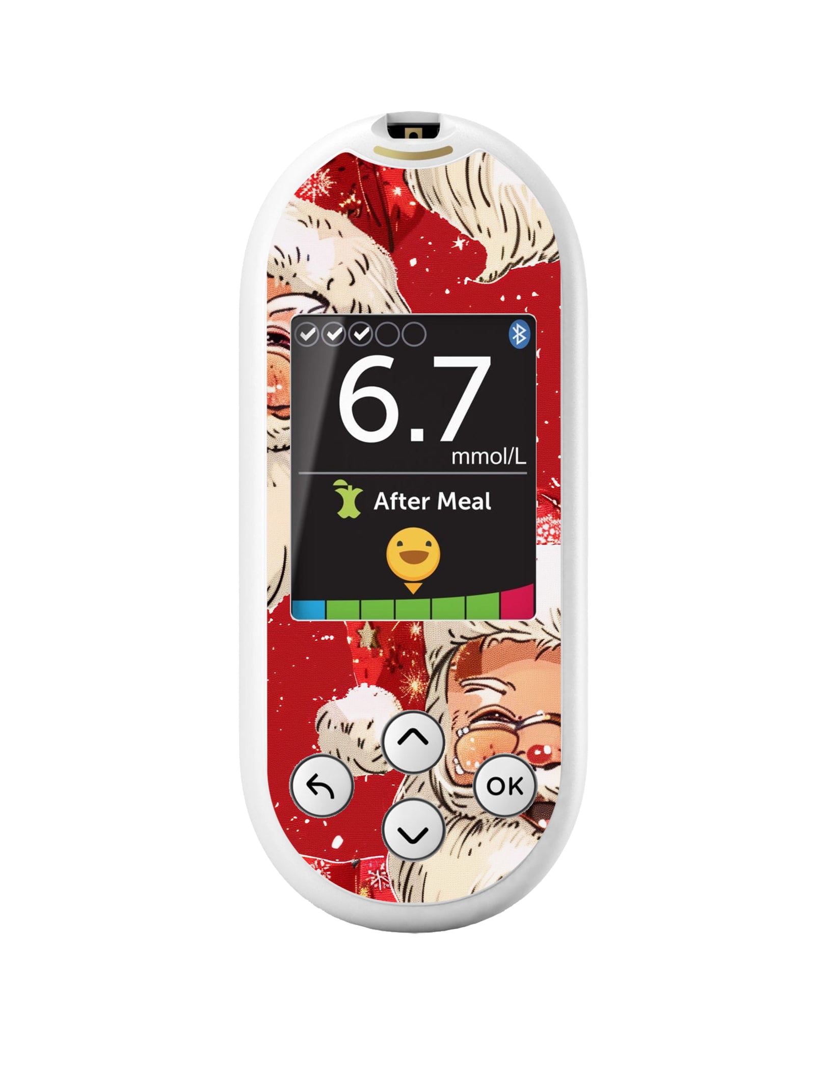 Jolly Old Saint Nick OneTouch Verio Reflect Glucometer - Pump Peelz