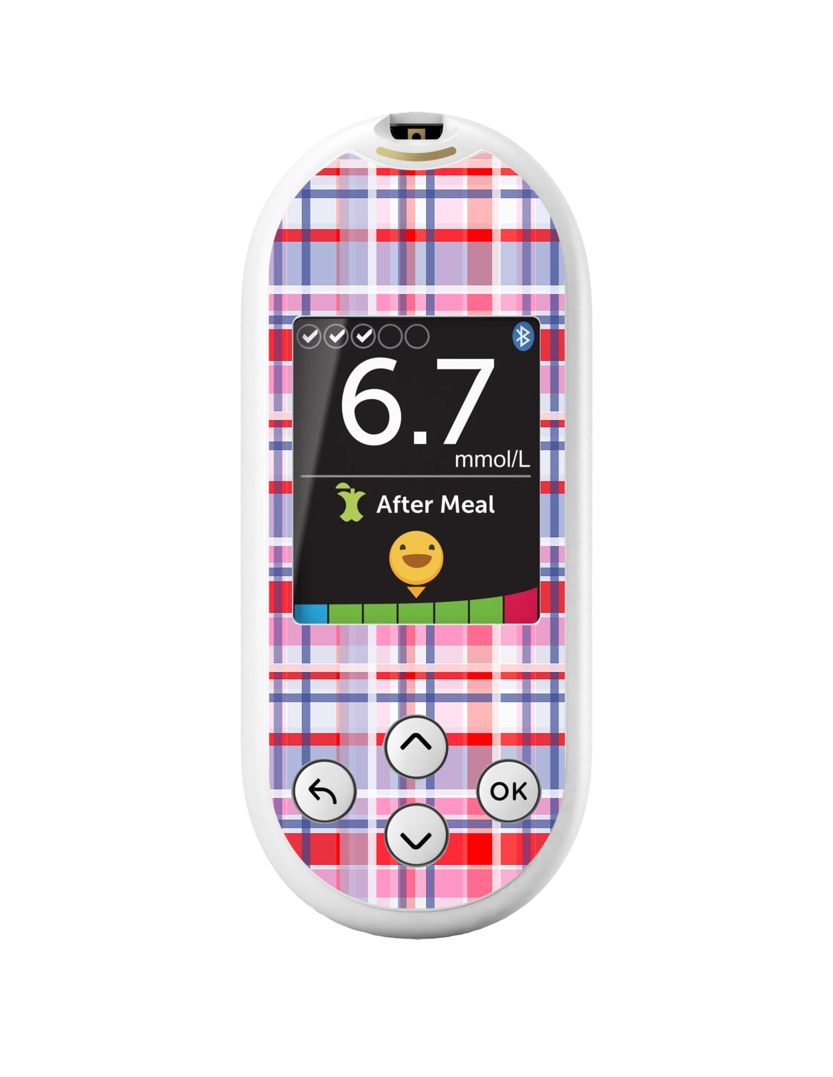 Party Plaid OneTouch Verio Reflect Glucometer - Pump Peelz