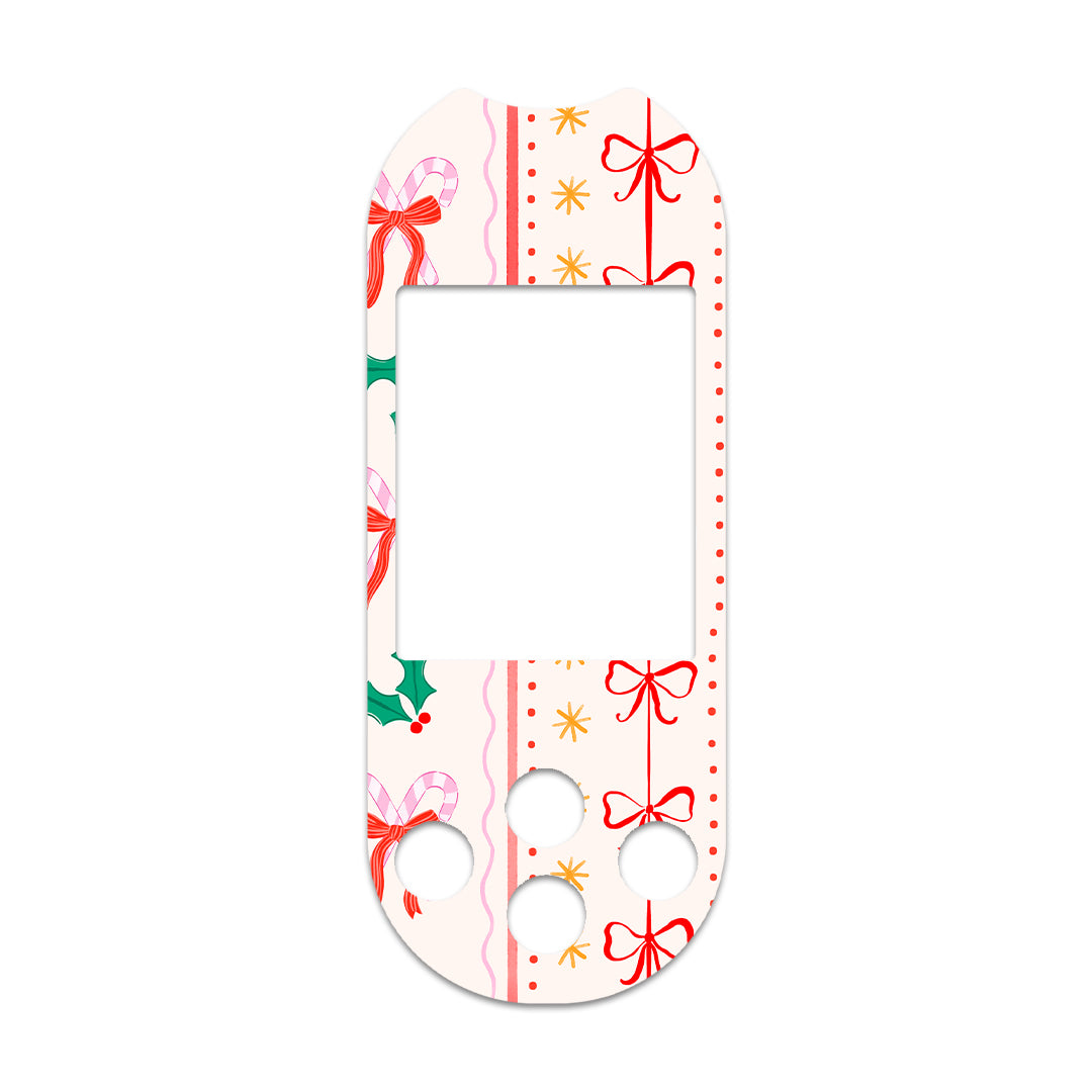 Holly Jolly Ribbon OneTouch Verio Reflect Glucometer - Pump Peelz