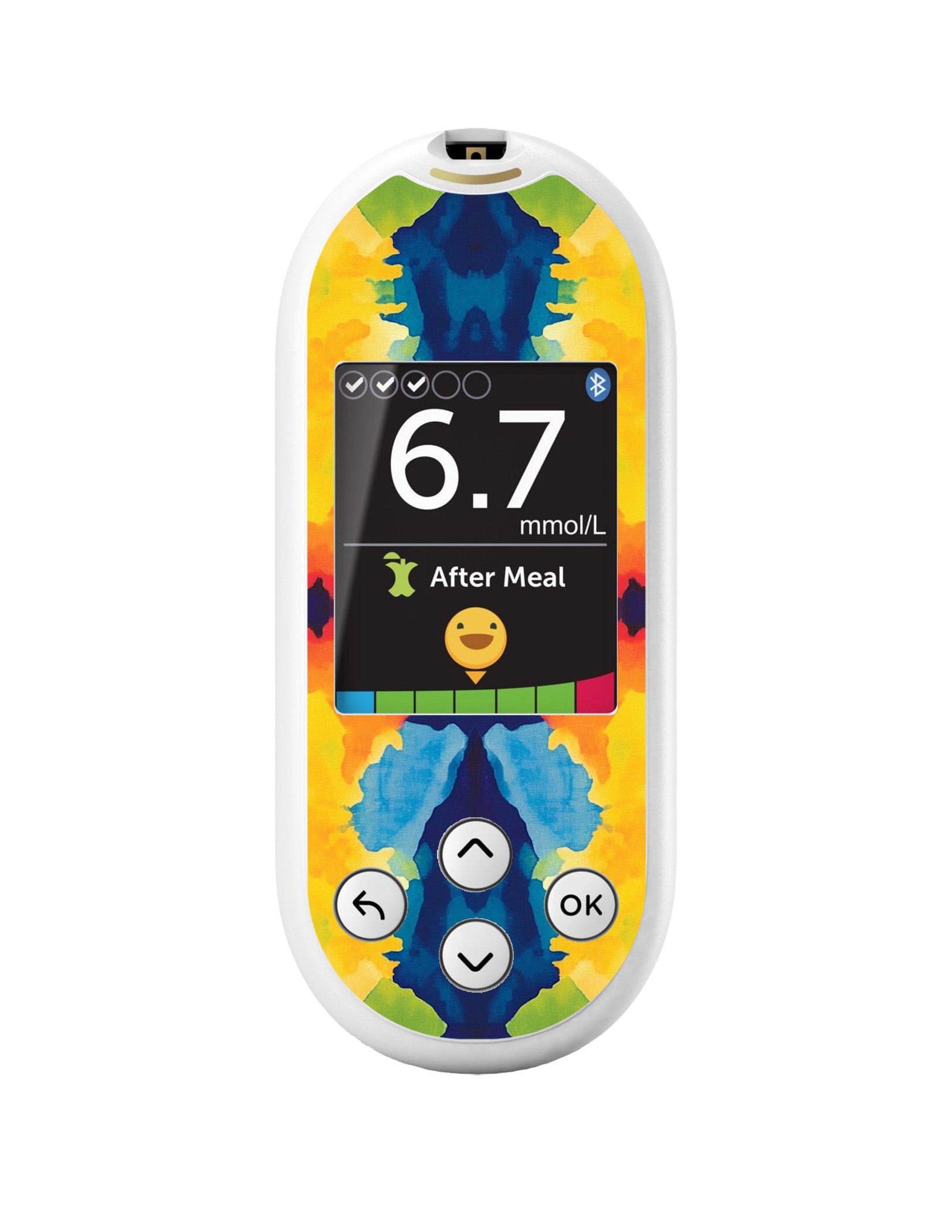 Bright Tie Dye OneTouch Verio Reflect Glucometer