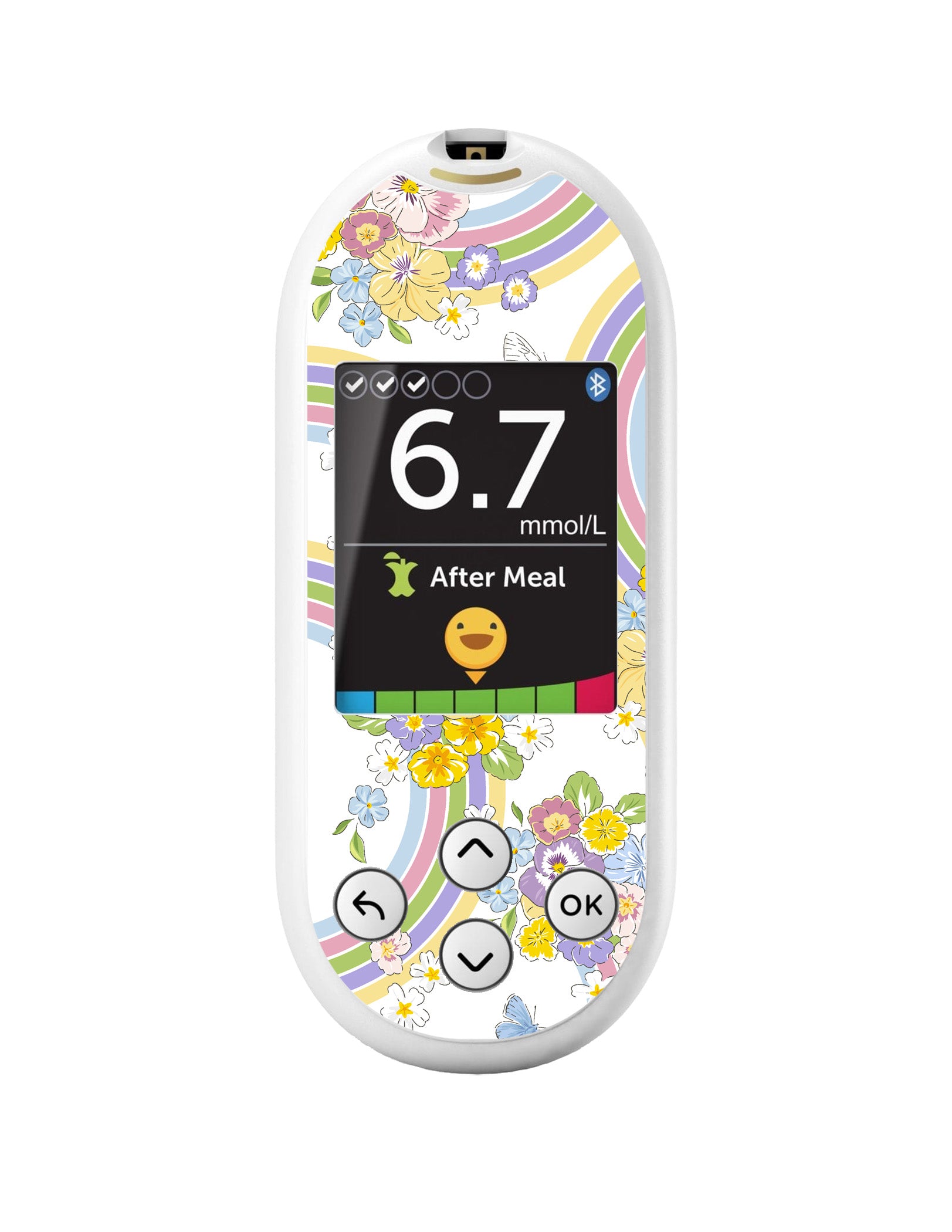 Rainbow Blooms for OneTouch Verio Reflect Glucometer