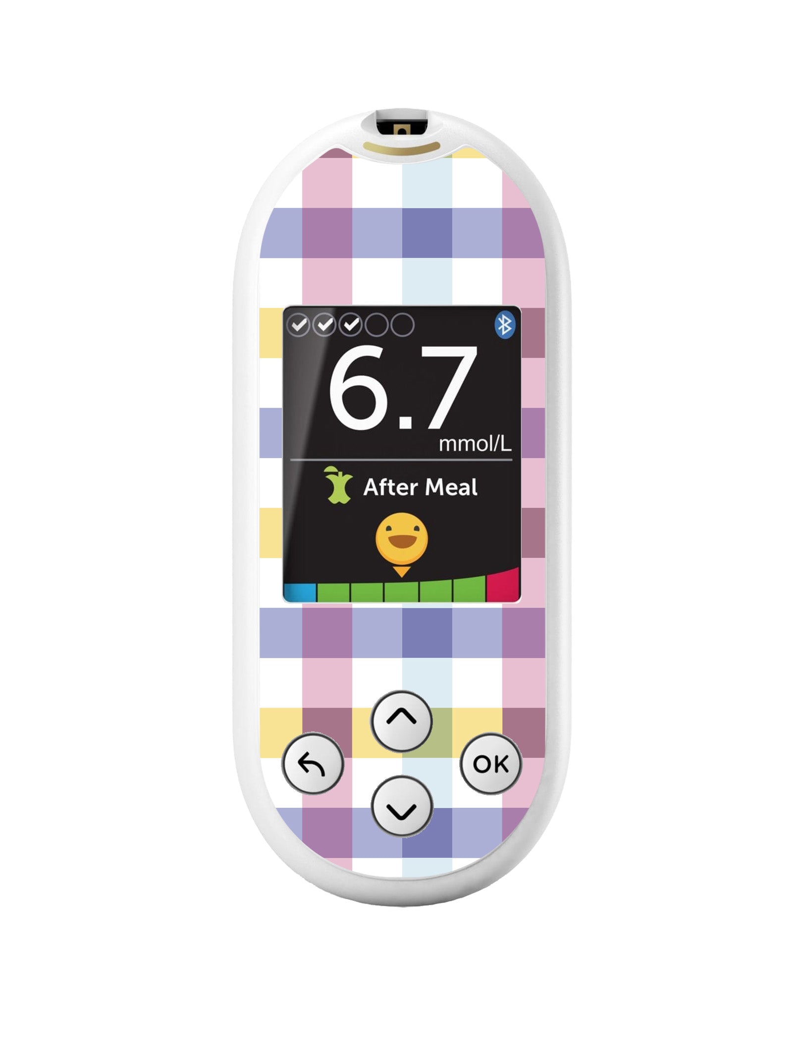 Spring Plaid for OneTouch Verio Reflect Glucometer
