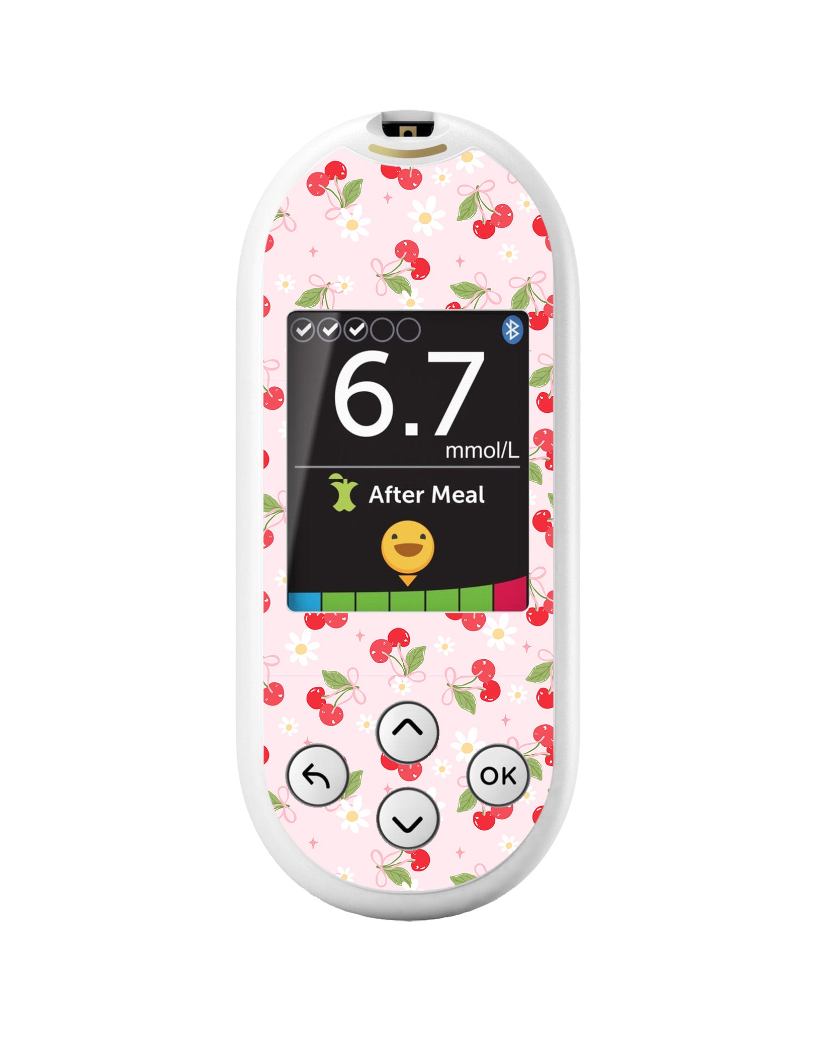 Cherry Coquette OneTouch Verio Reflect Glucometer - Pump Peelz