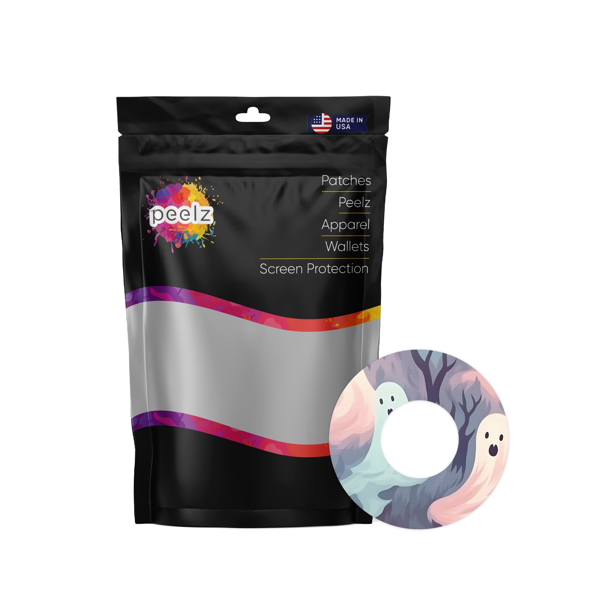 Whispy Ghosts Patch Tape Designed for the FreeStyle Libre 2-Pump Peelz