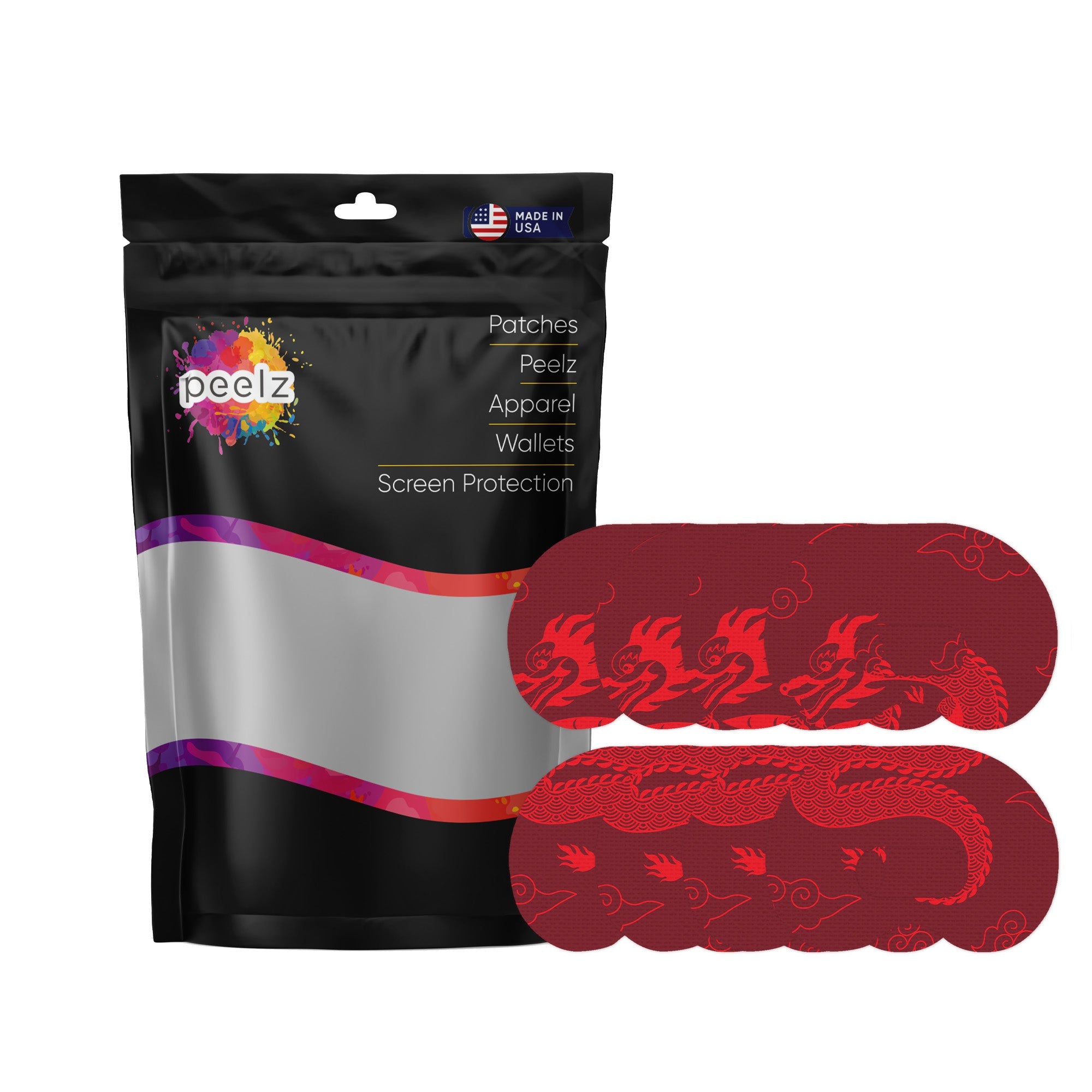 Year of the Dragon Patch Medtronic CGM Tape-Pump Peelz